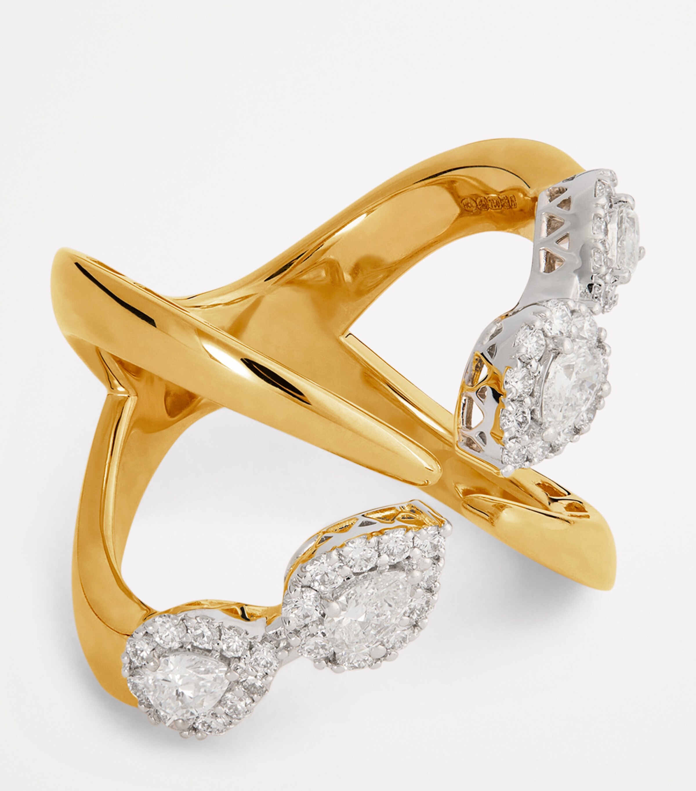 Yeprem Yellow Gold, White Gold and Diamond Ring Mixed Gold Image 4