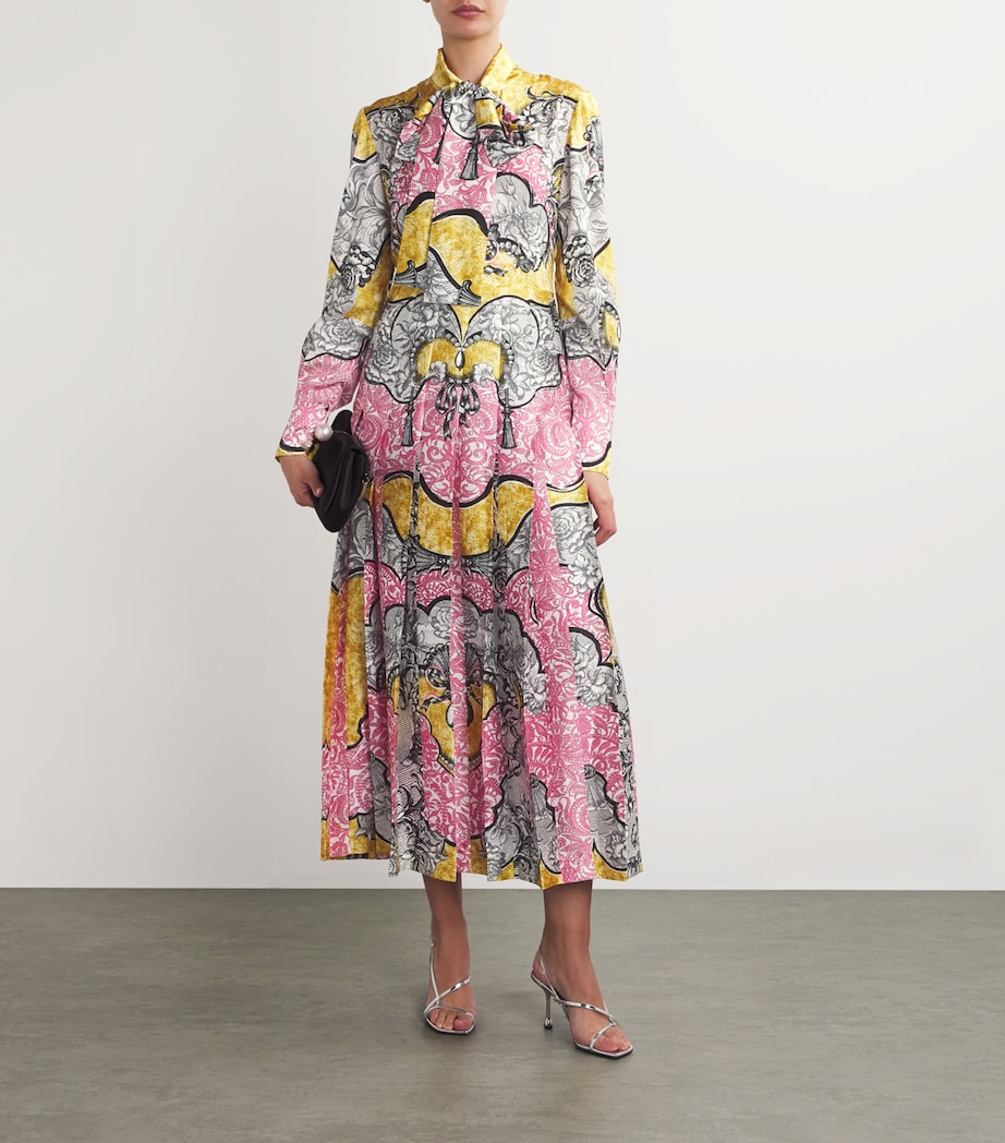 Mary Katrantzou Womens Rocaille Lace Alexis Midi Dress Rocaille Lace Rose Image 2