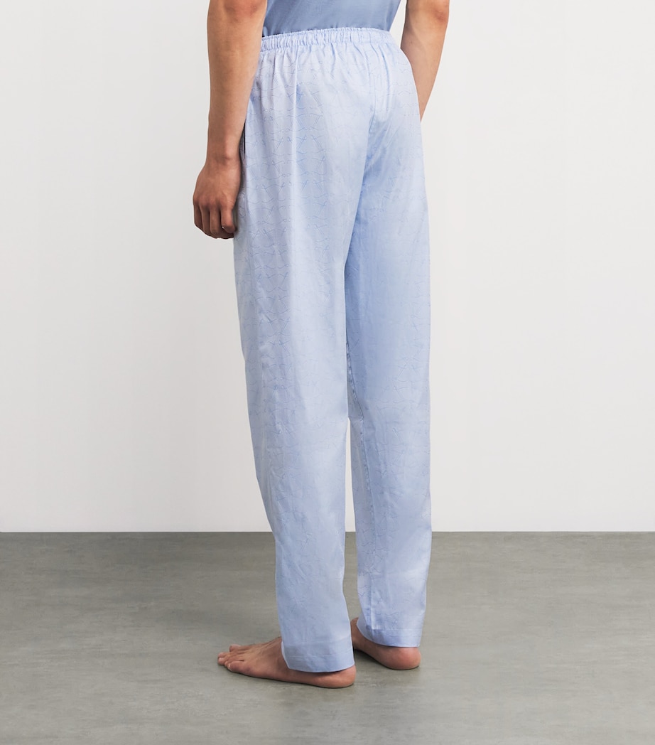 Cotton Sea Island Pyjama Trousers 526 BLUE Image 4