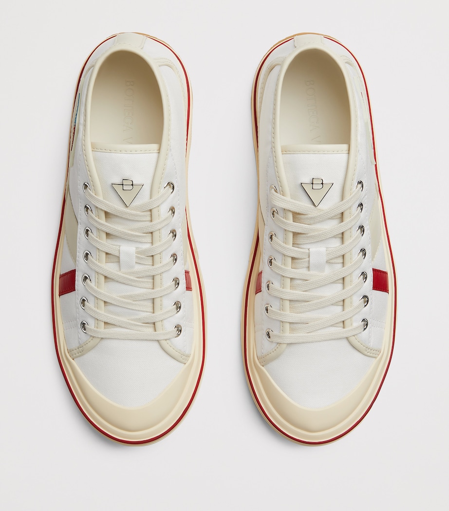 Canvas Leather-Trim Eliot Sneakers 9642 Image 5