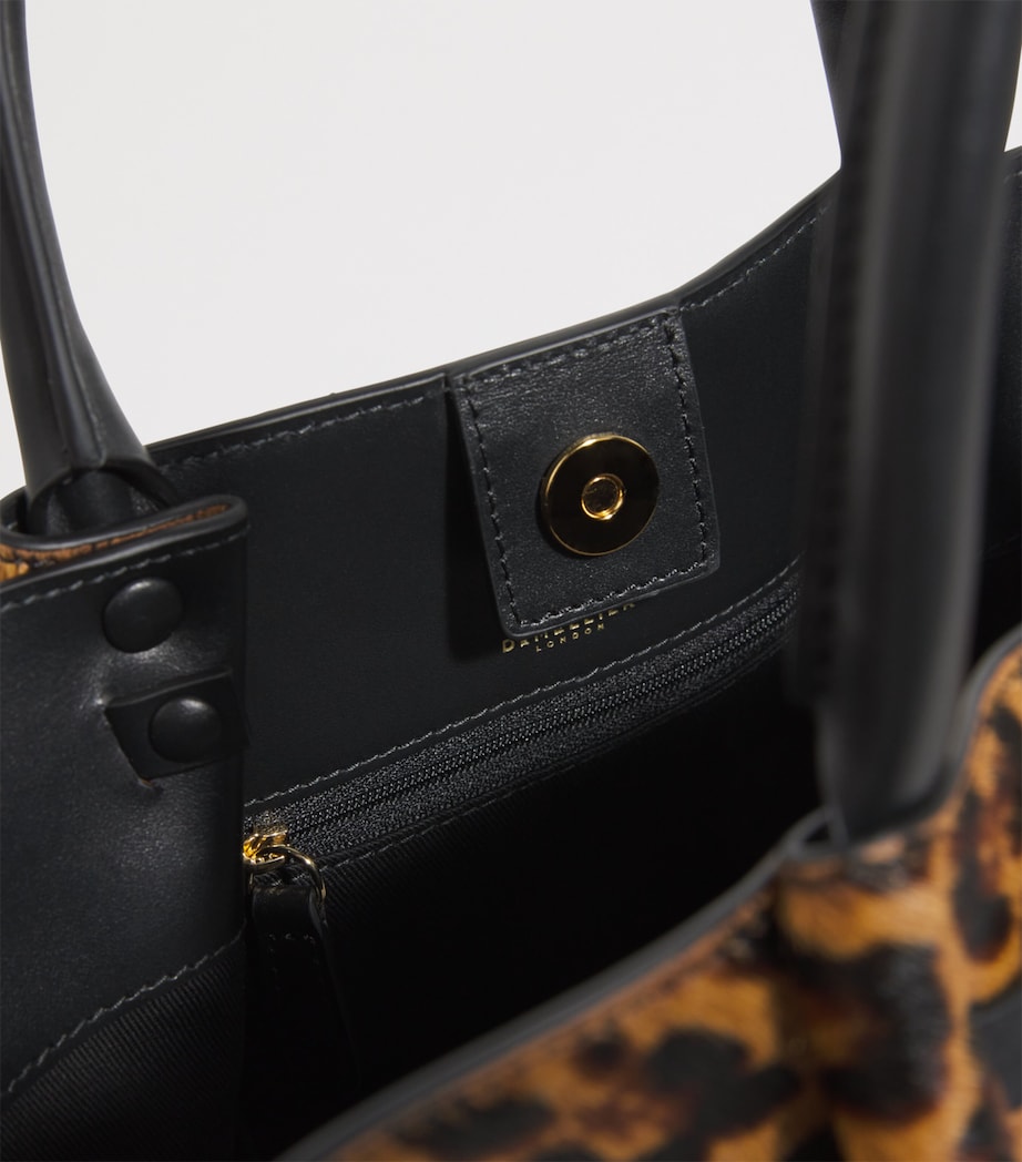 Medium Leopard-Effect Calf Hair New York Tote Bag LEOPRD EFFCT/BLK F02 Image 4