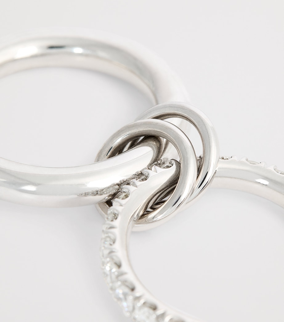 White Gold and Diamond Zodiac Virgo Ring WHITE GOLD Image 4