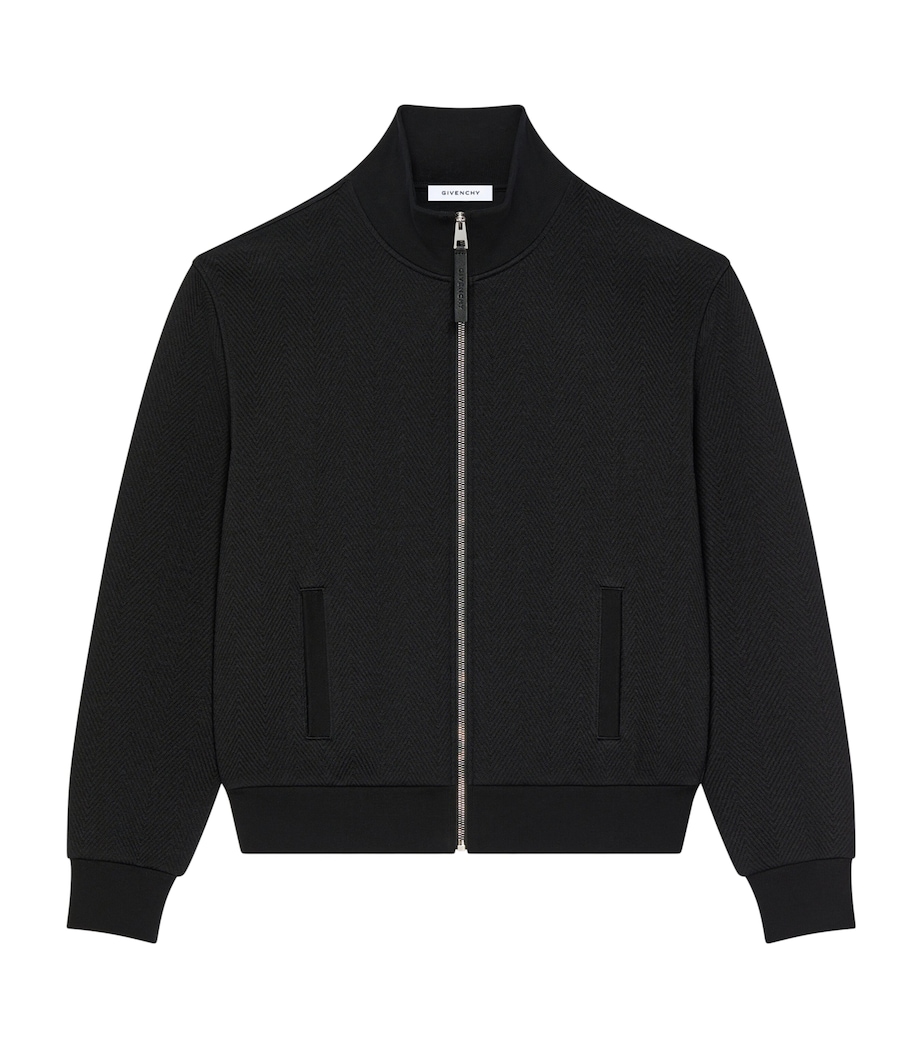 Givenchy Mens Herringbone Zip-Up Sweatshirt Image 1