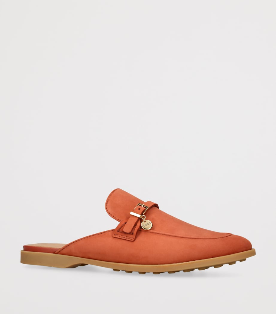 Tod's Suede Slippers Orange Image 3
