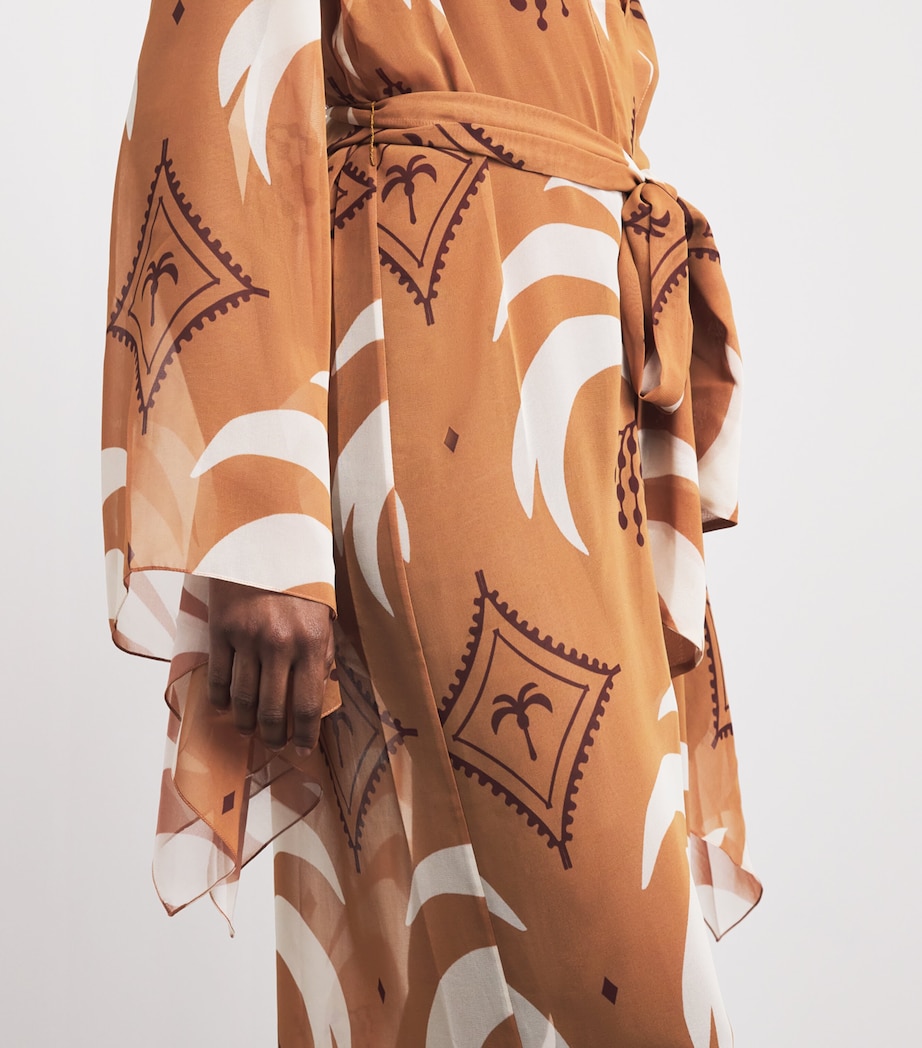 Printed Amazon Kimono LIGHT PEACH/ECRU Image 5