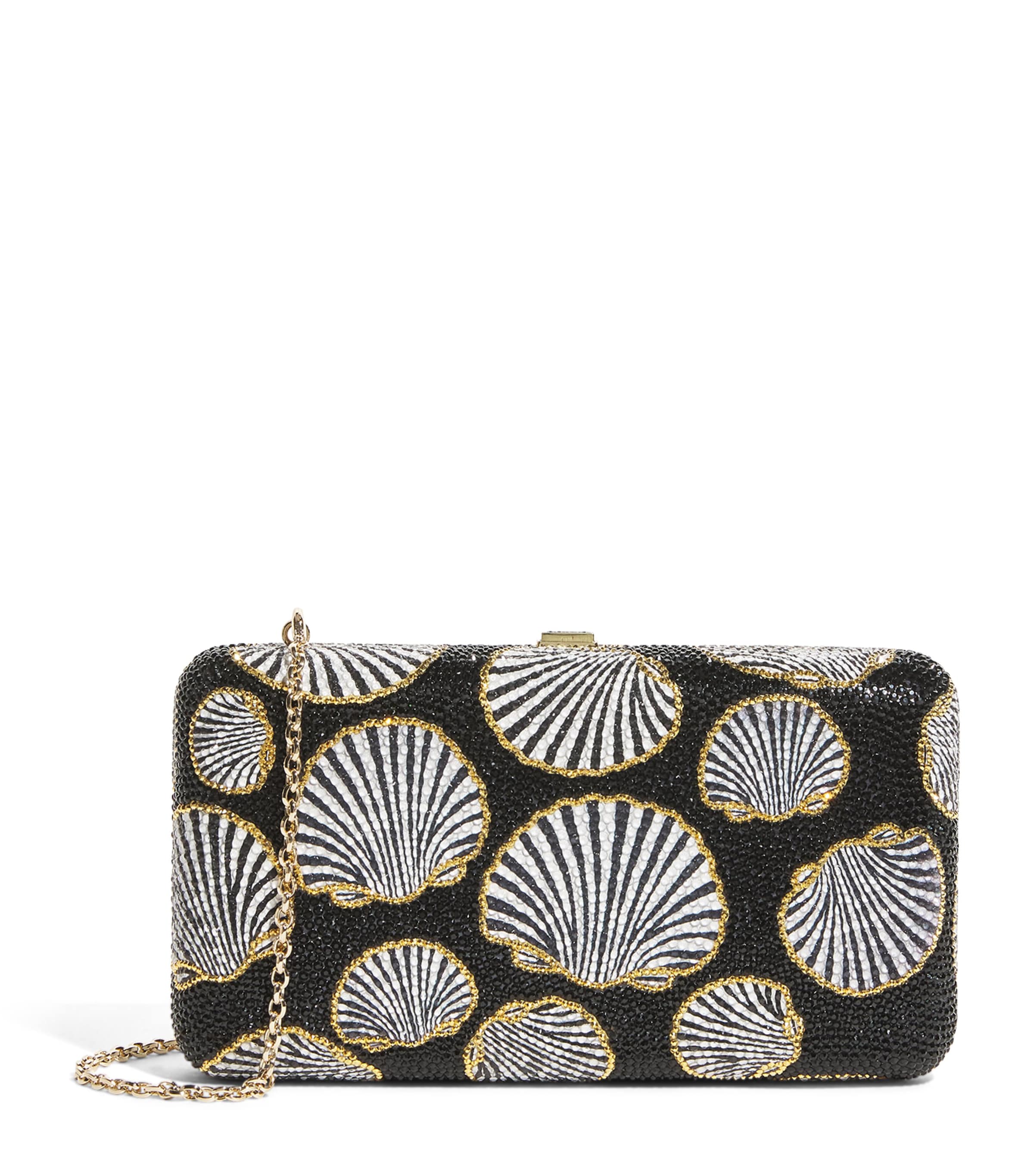 Judith Leiber Midnight Mollusk Clutch Bag In Black