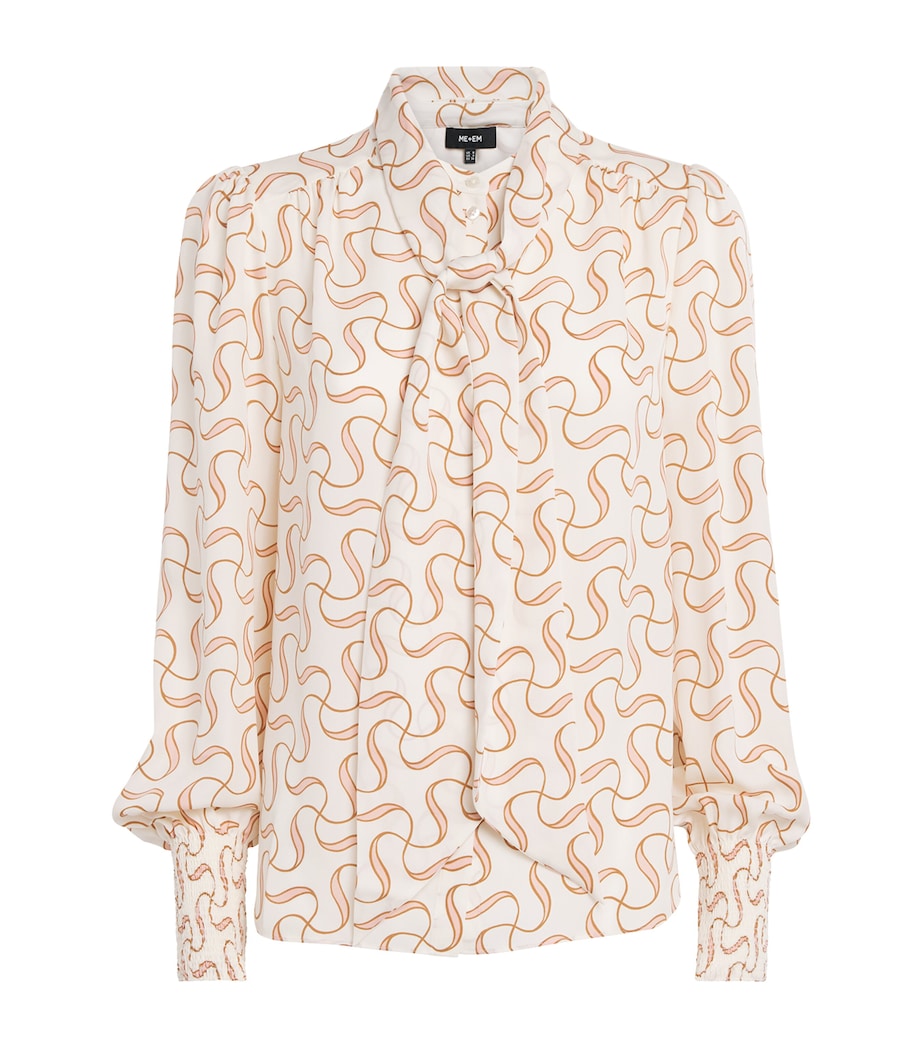 Silk Patterned Blouse LIGHT CREAM/MULTI Image 1