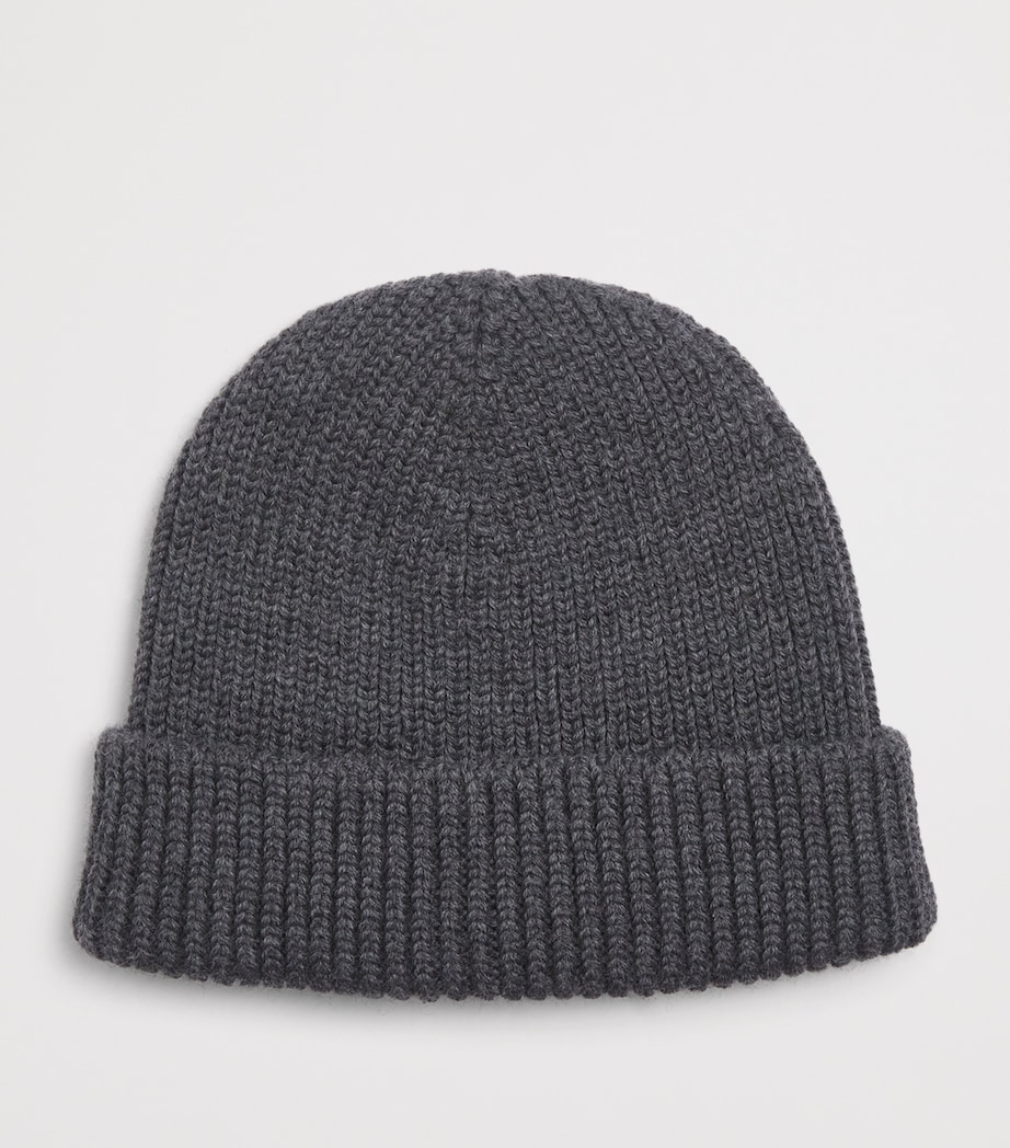 AMI Paris Ami de Coeur Beanie : Gris Chine / Rouge Image 2