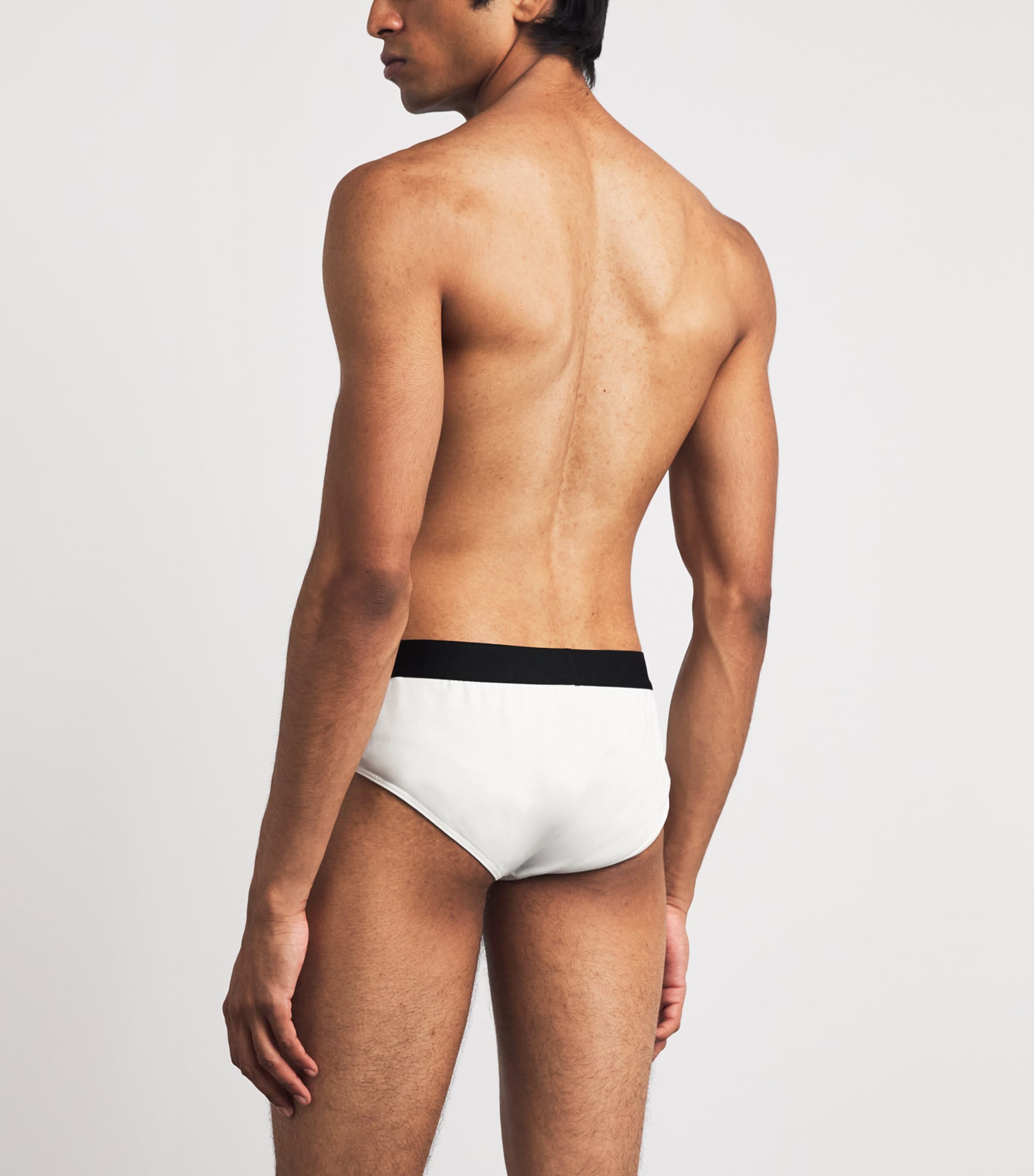 BOSS Mens Stretch-Cotton Boss One Briefs (Pack of 3) White Image 3