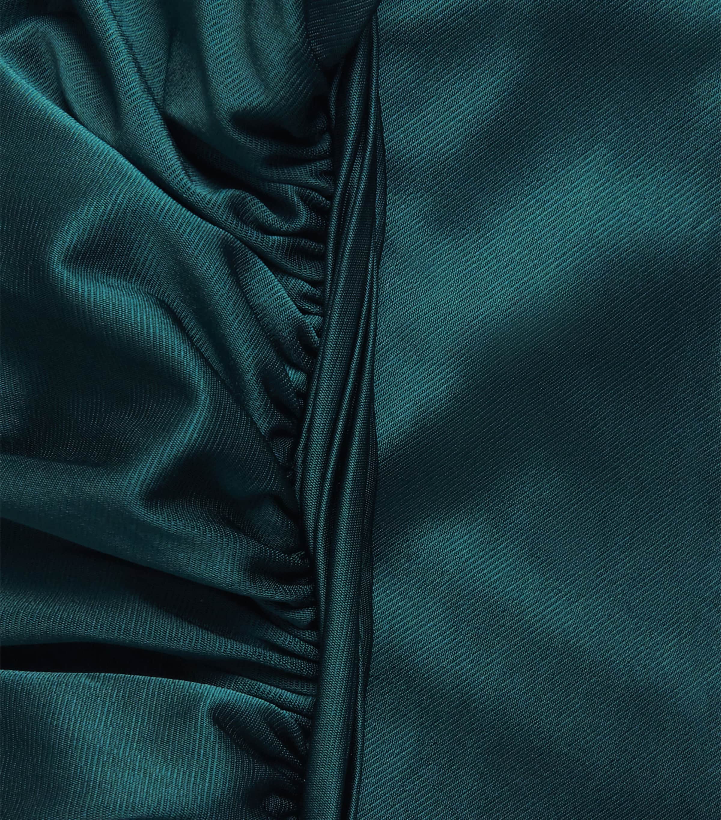 Gathered Asymmetric Midi Dress 2780 DARK TEAL Image 5