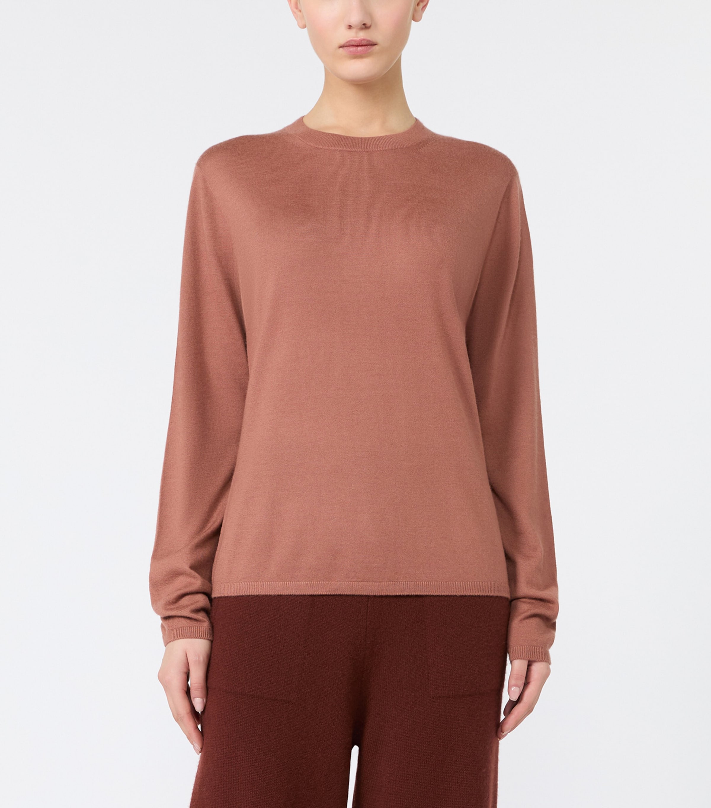 Max Mara Womens Cashmere Sweater Terra Cotta Image 2