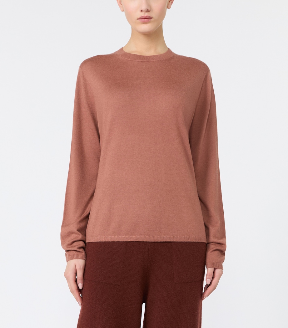 Max Mara Womens Cashmere Sweater Terra Cotta Image 2