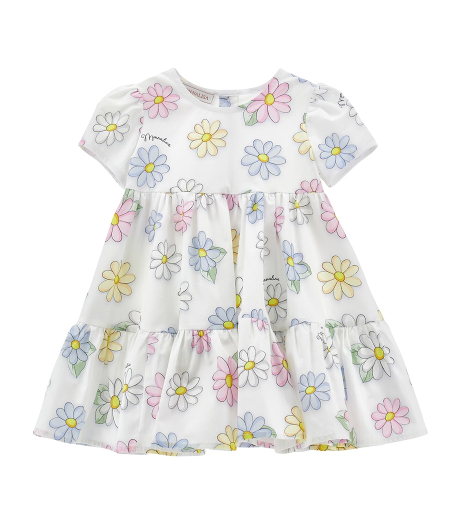Cotton Flower Print Dress (6-36 Months) BIANCO Image 1