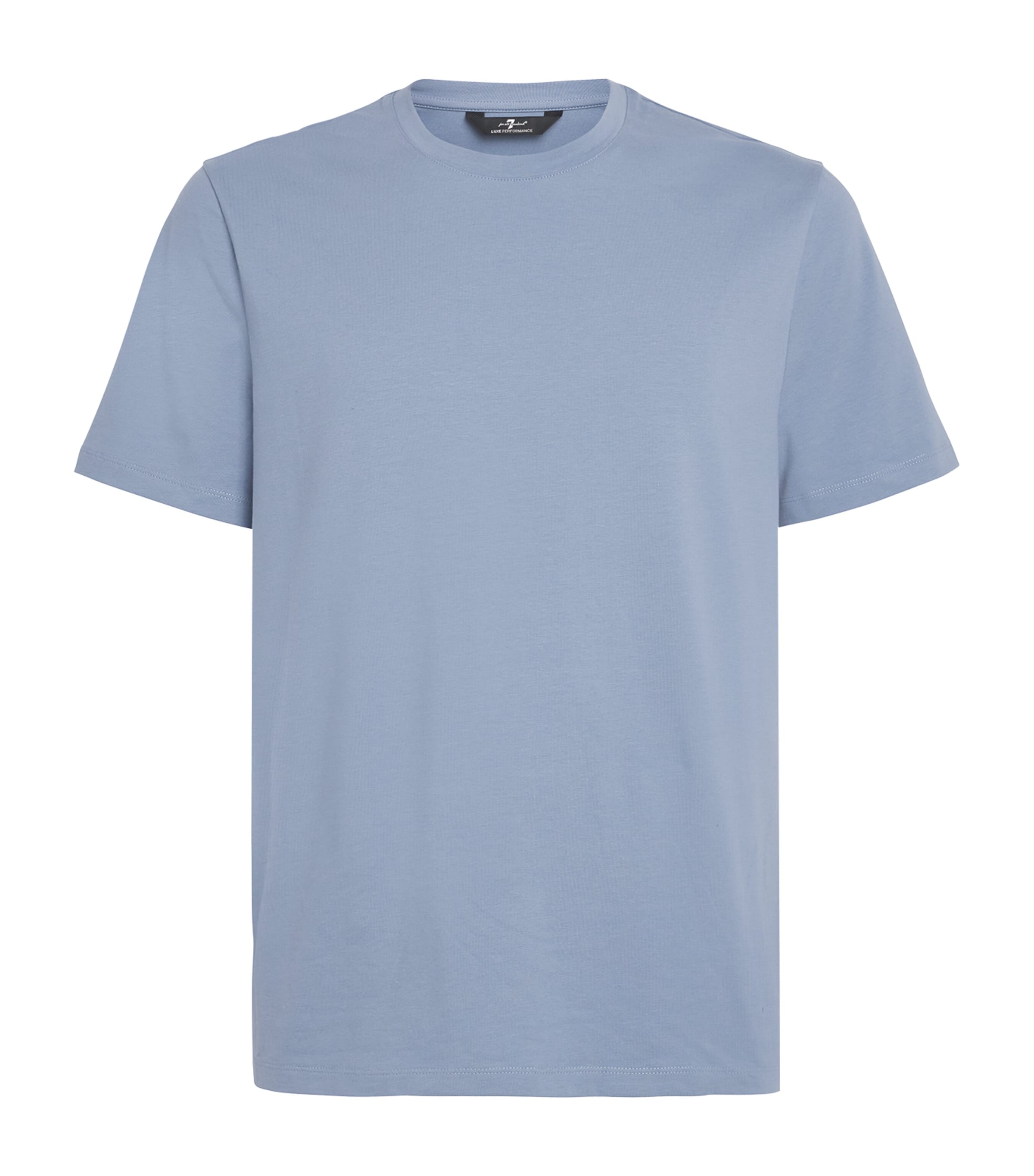 7 For All Mankind Mens Luxe Performance T-Shirt Slate Blue Image 1