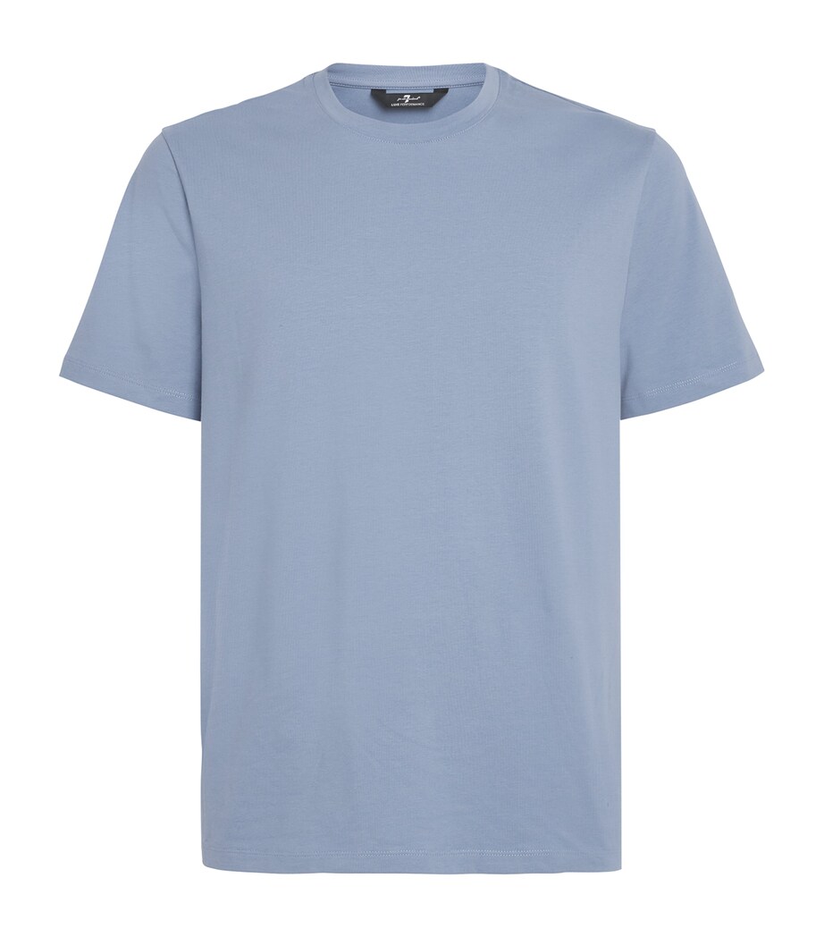 7 For All Mankind Mens Luxe Performance T-Shirt Slate Blue Image 1