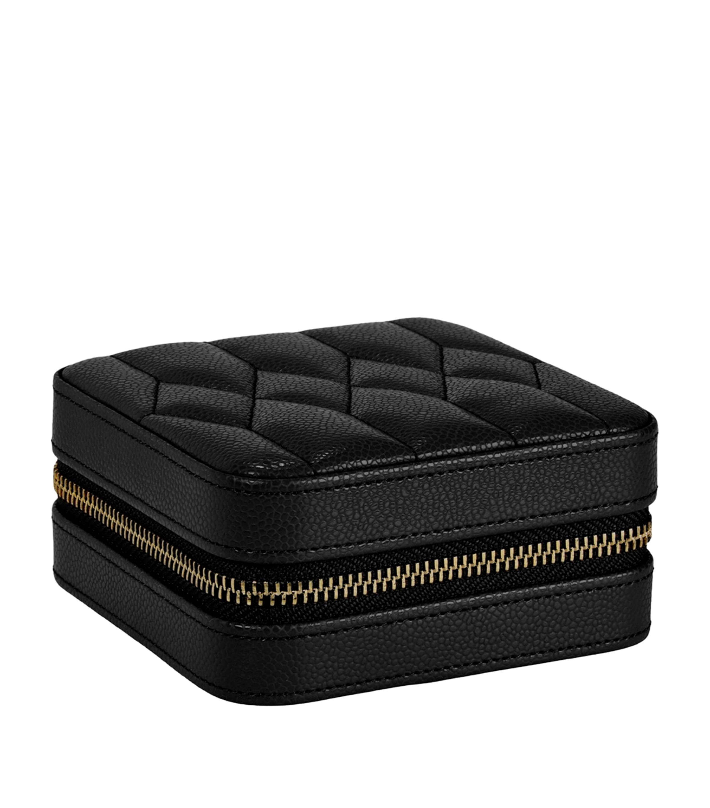 WOLF Lauren Jewellery Travel Case Black Image 2