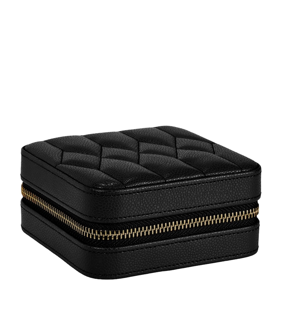 WOLF Lauren Jewellery Travel Case Black Image 2