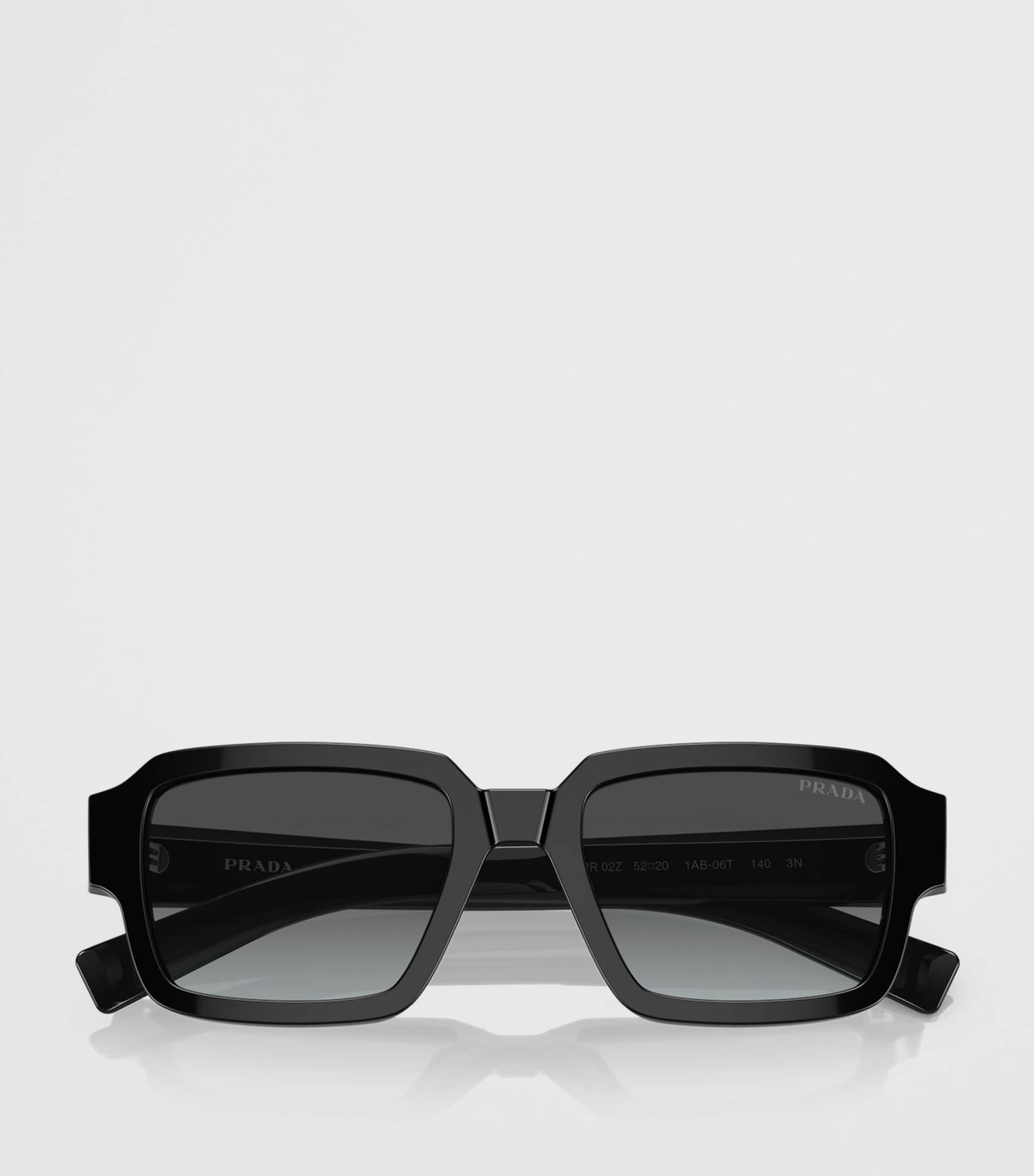 Prada Acetate Square Sunglasses Black Image 5
