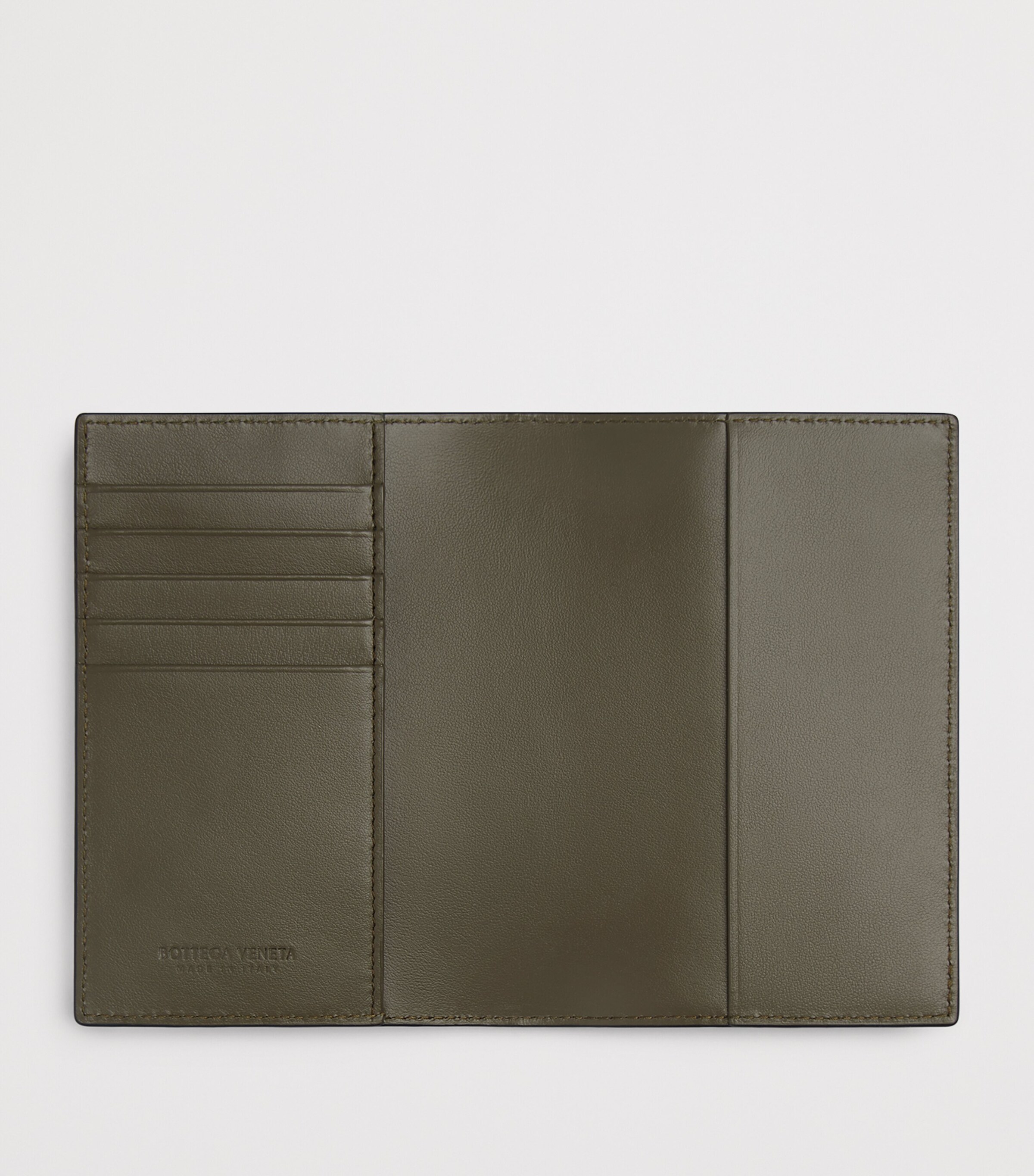 Bottega Veneta Leather Intrecciato Passport Holder Image 2