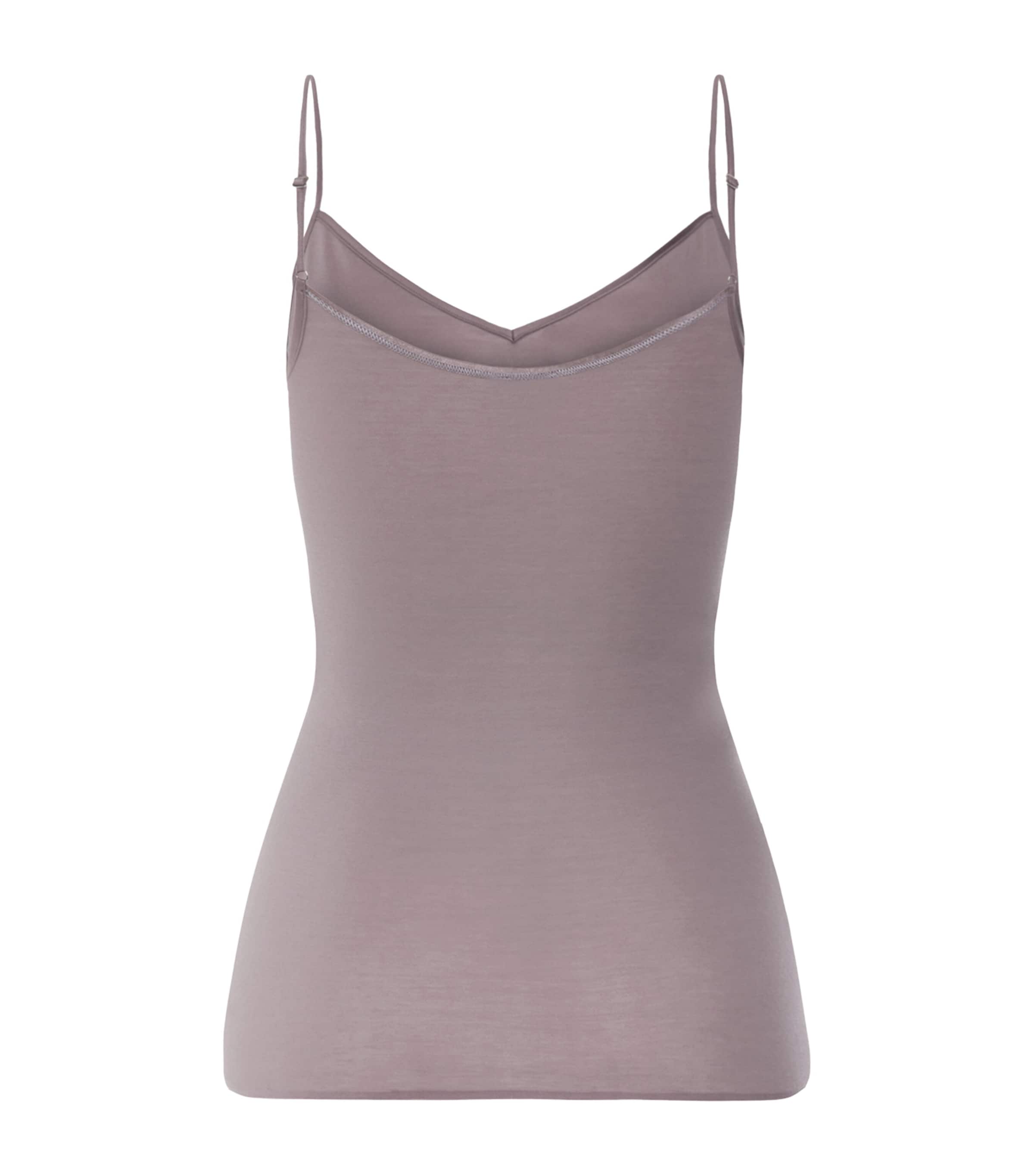 Hanro Womens Cotton Seamless Tank Top Stormy Rose Image 3