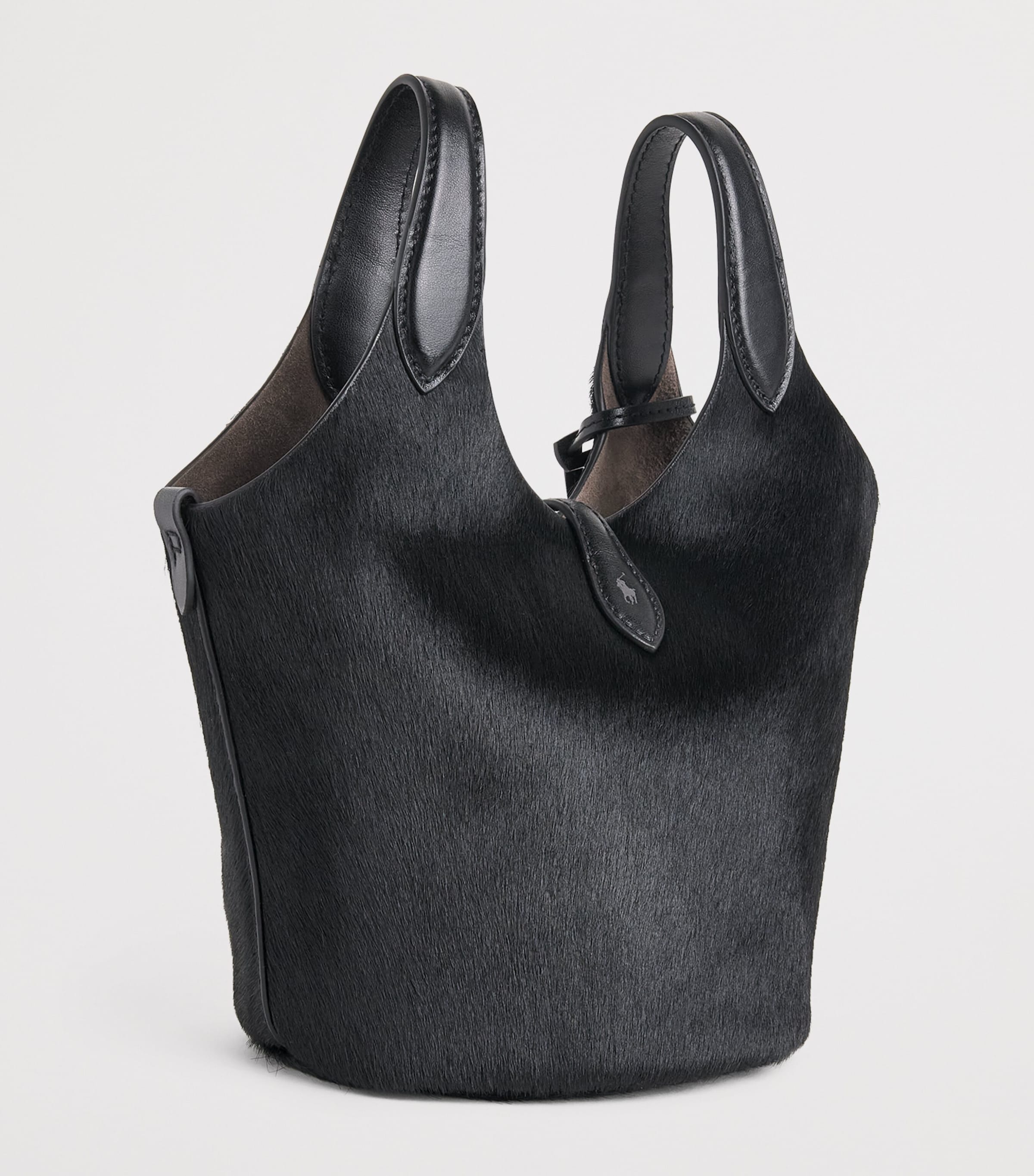 Polo Ralph Lauren Small Haircalf Polo Play Cross-Body Bag Black Image 3