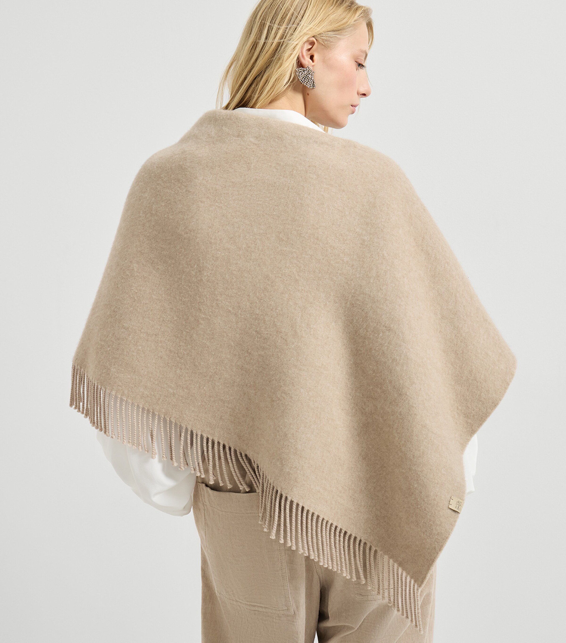 Wool-Cashmere Poncho CHA85 Image 5