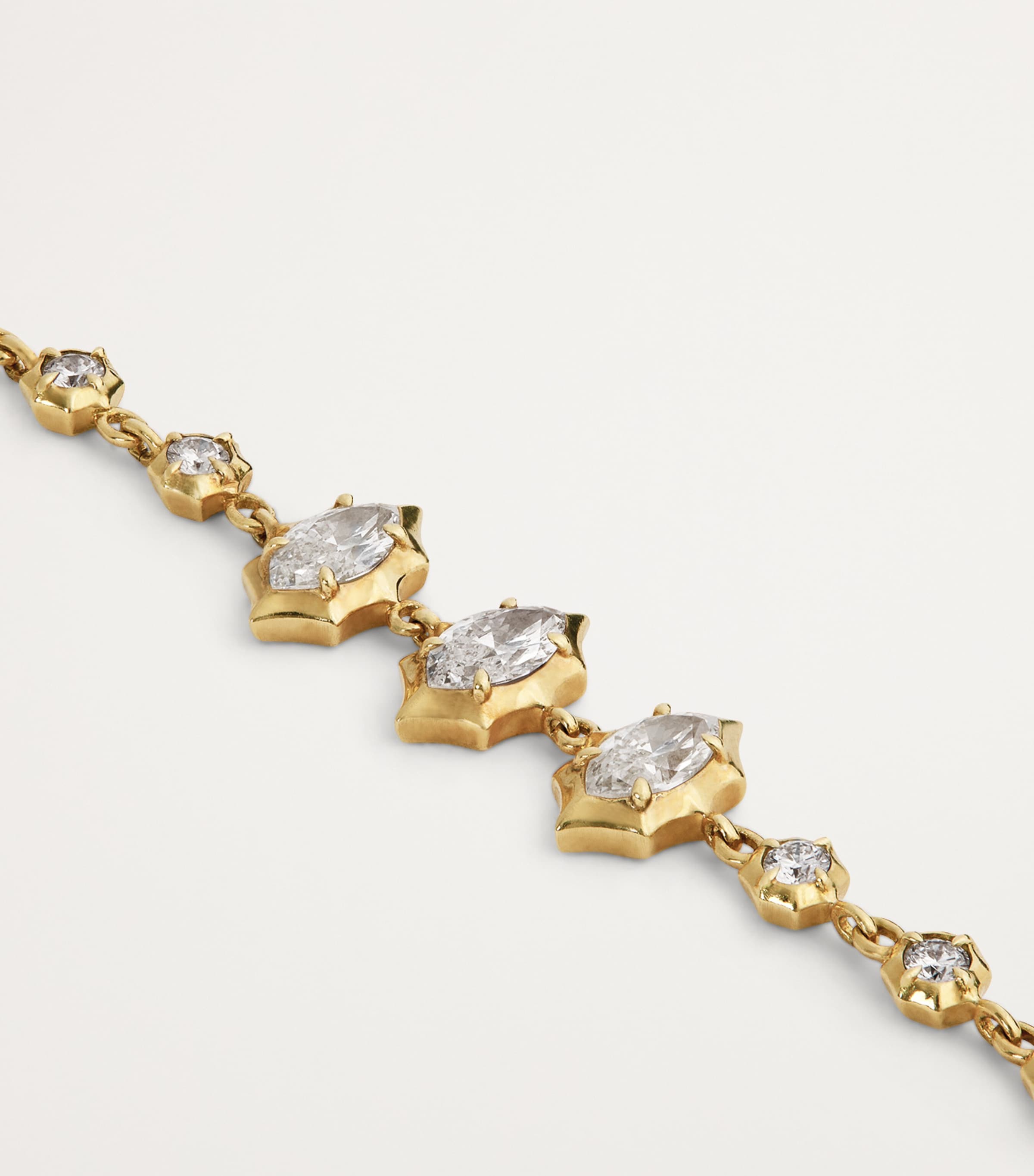 Jade Trau Yellow Gold and Diamond Maverick Line Bracelet Yellow Gold Image 3