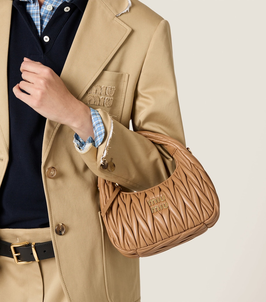 Matelassé Leather Wander Top-Handle Bag F098L Image 5