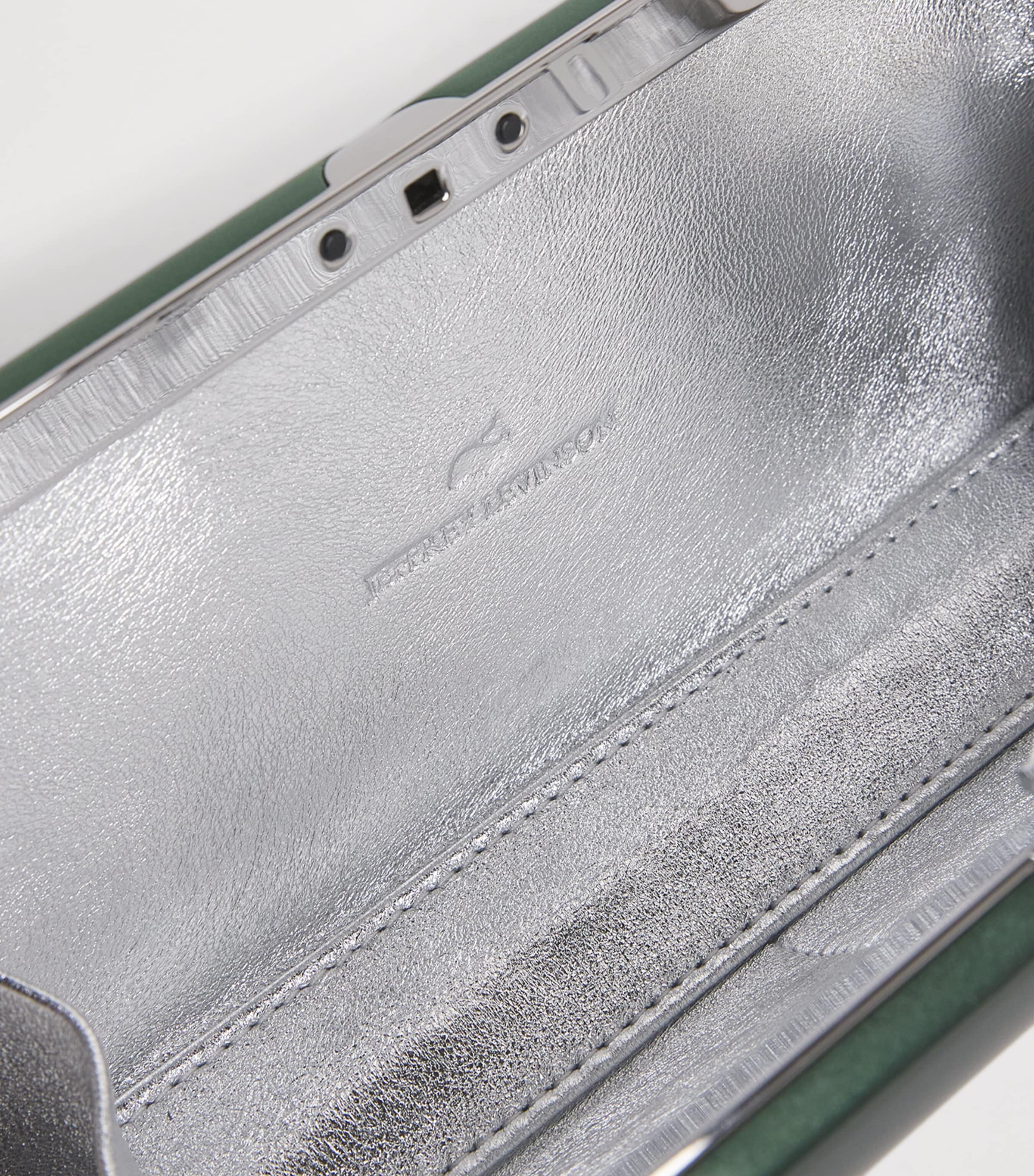 Jeffrey Levinson Mirrored Finley Clutch Bag Green Image 5