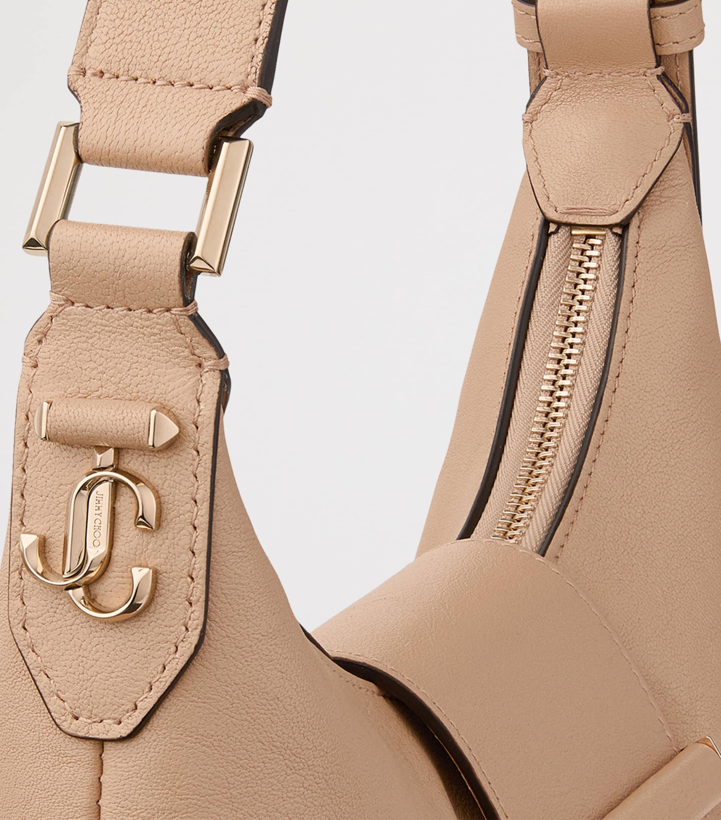 Jimmy Choo Bar Lambskin Shoulder Bag Chai/shiny Gold Image 5