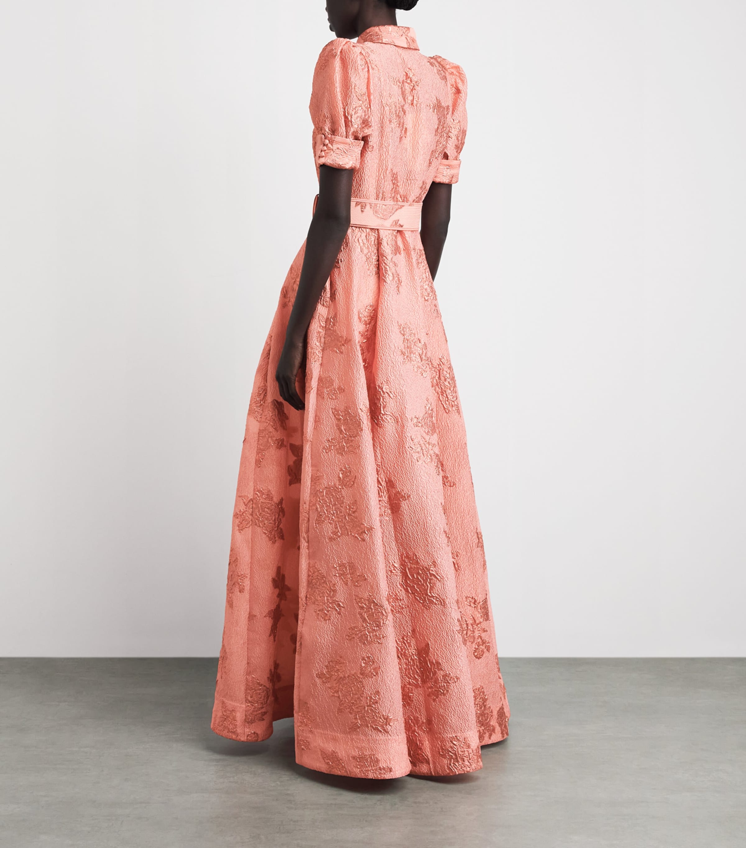 Rebecca Vallance Womens Buttoned Annette Maxi Dress Peach Image 4