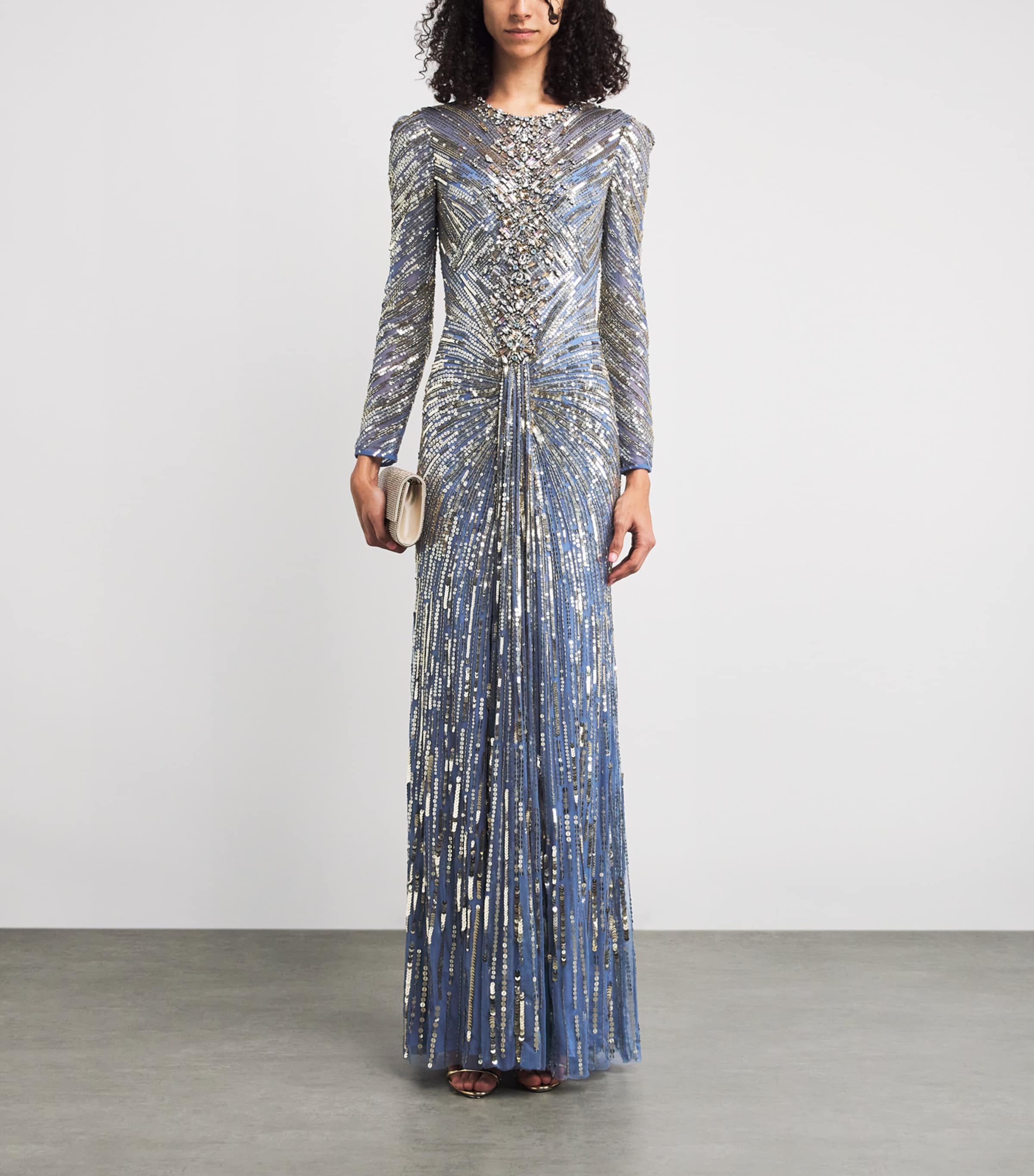Sequin Wiona Gown DENIM 2148 Image 2