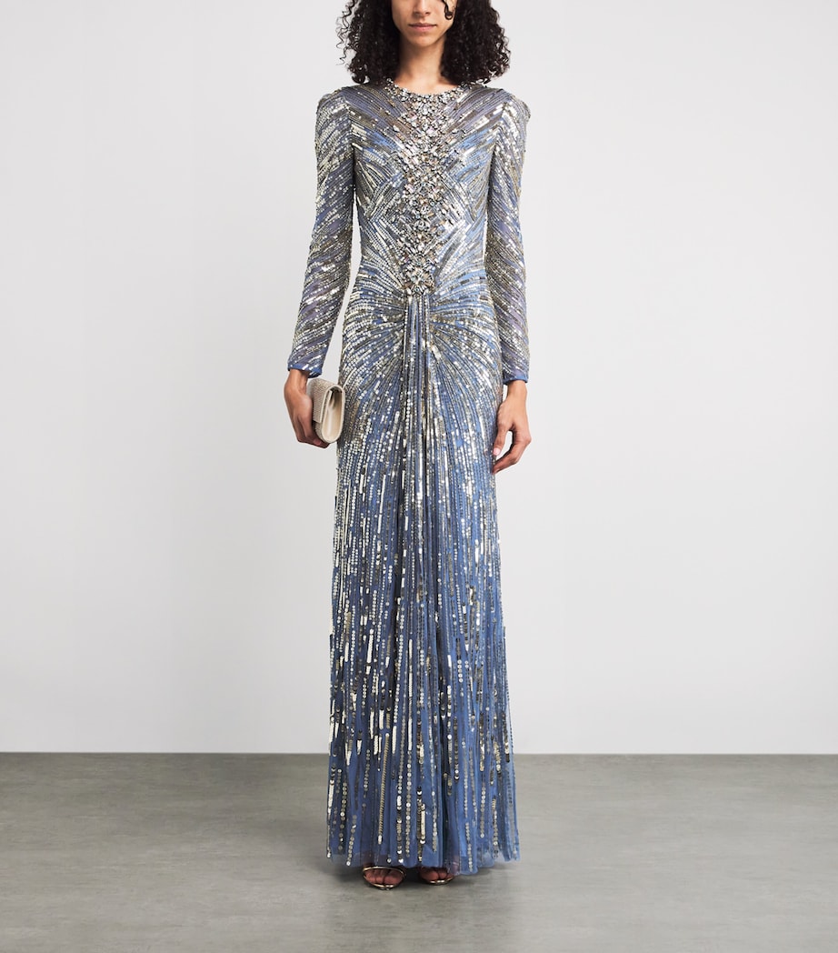 Sequin Wiona Gown DENIM 2148 Image 2