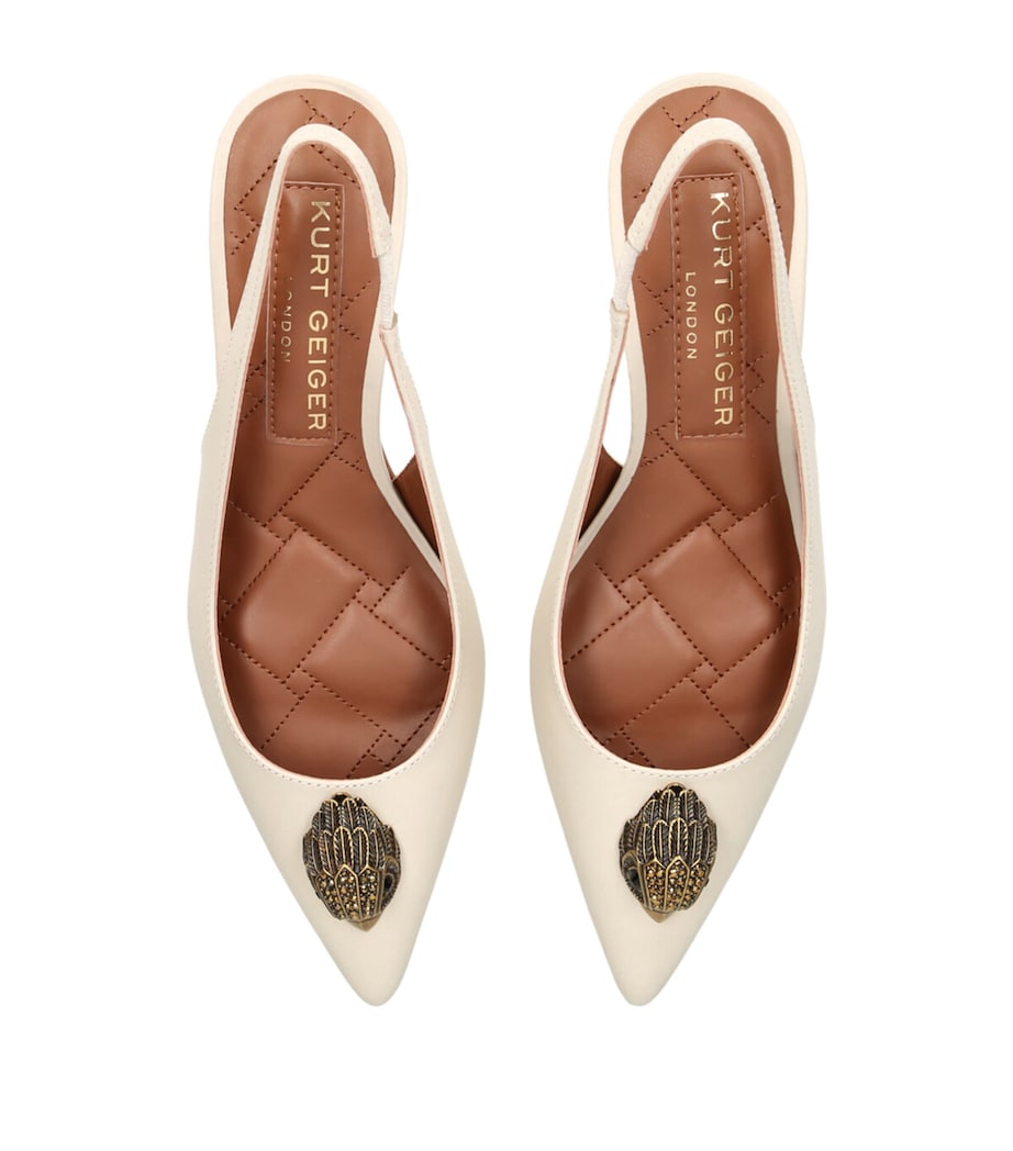 Leather Belgravia Slingback Heels BONE Image 4