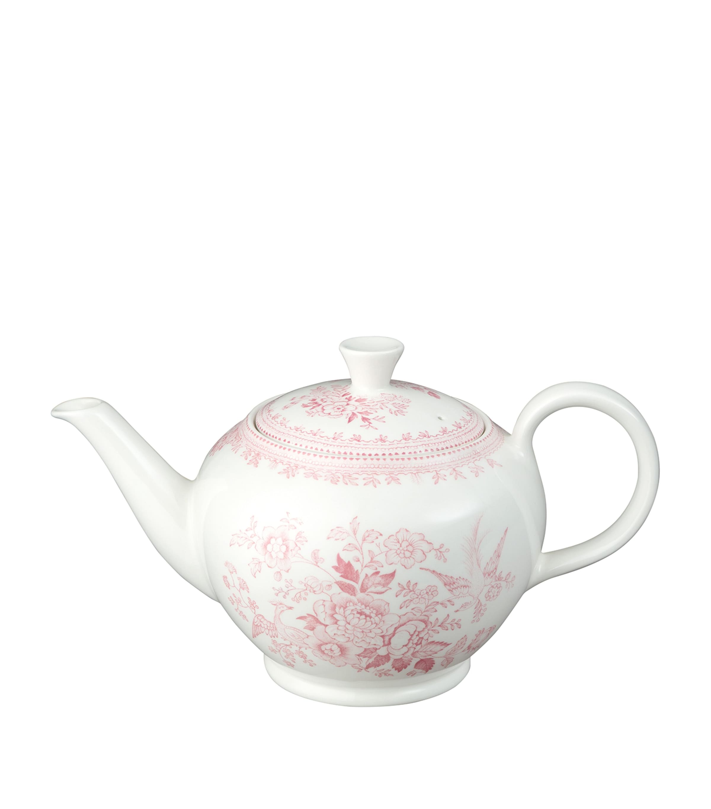 Burleigh Pink Asiatic Pheasant Teapot In Pink