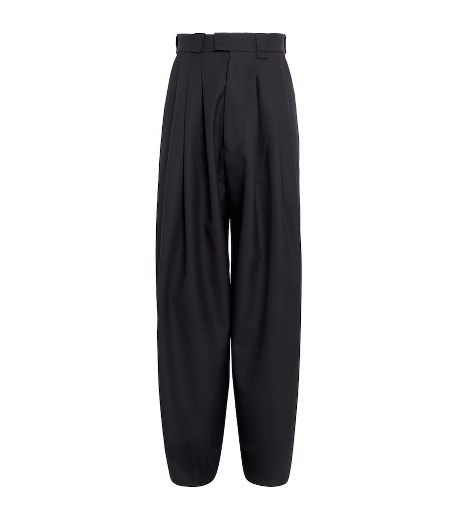 Virgin Wool Cascada Tailored Trousers BLACK Image 1