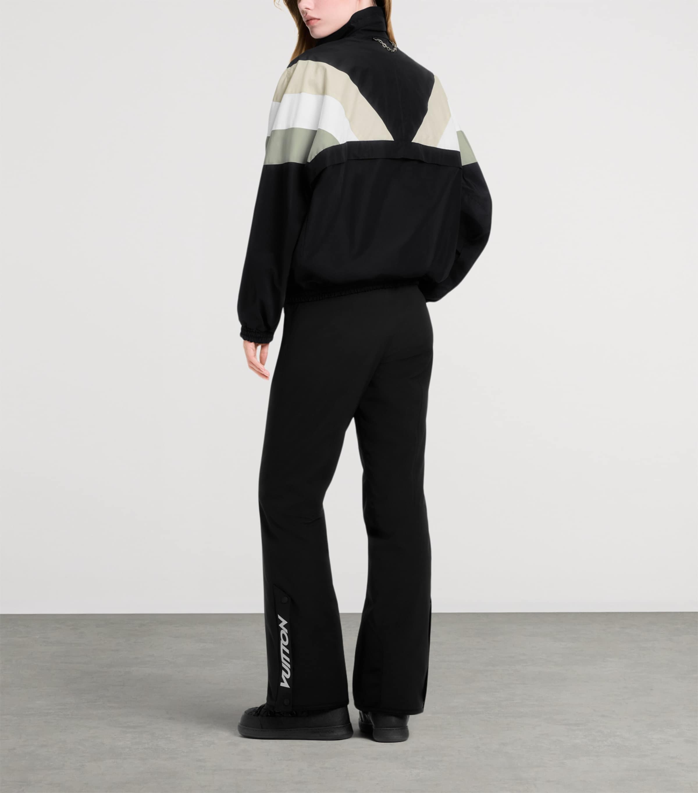 Cotton-Blend Colour-Block Windbreaker Jacket BLACK Image 5