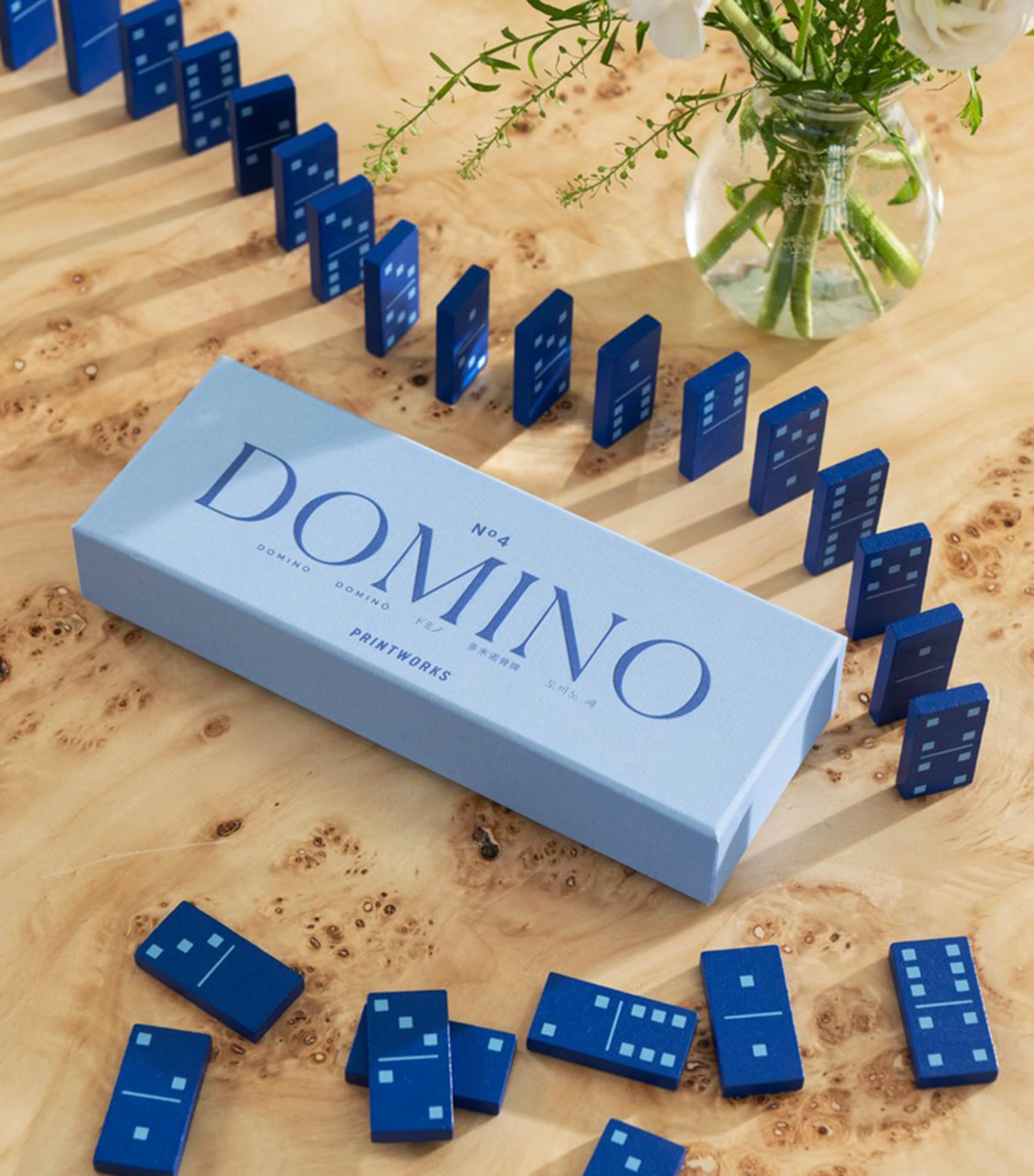 Classic Dominoes Set BLUE Image 3