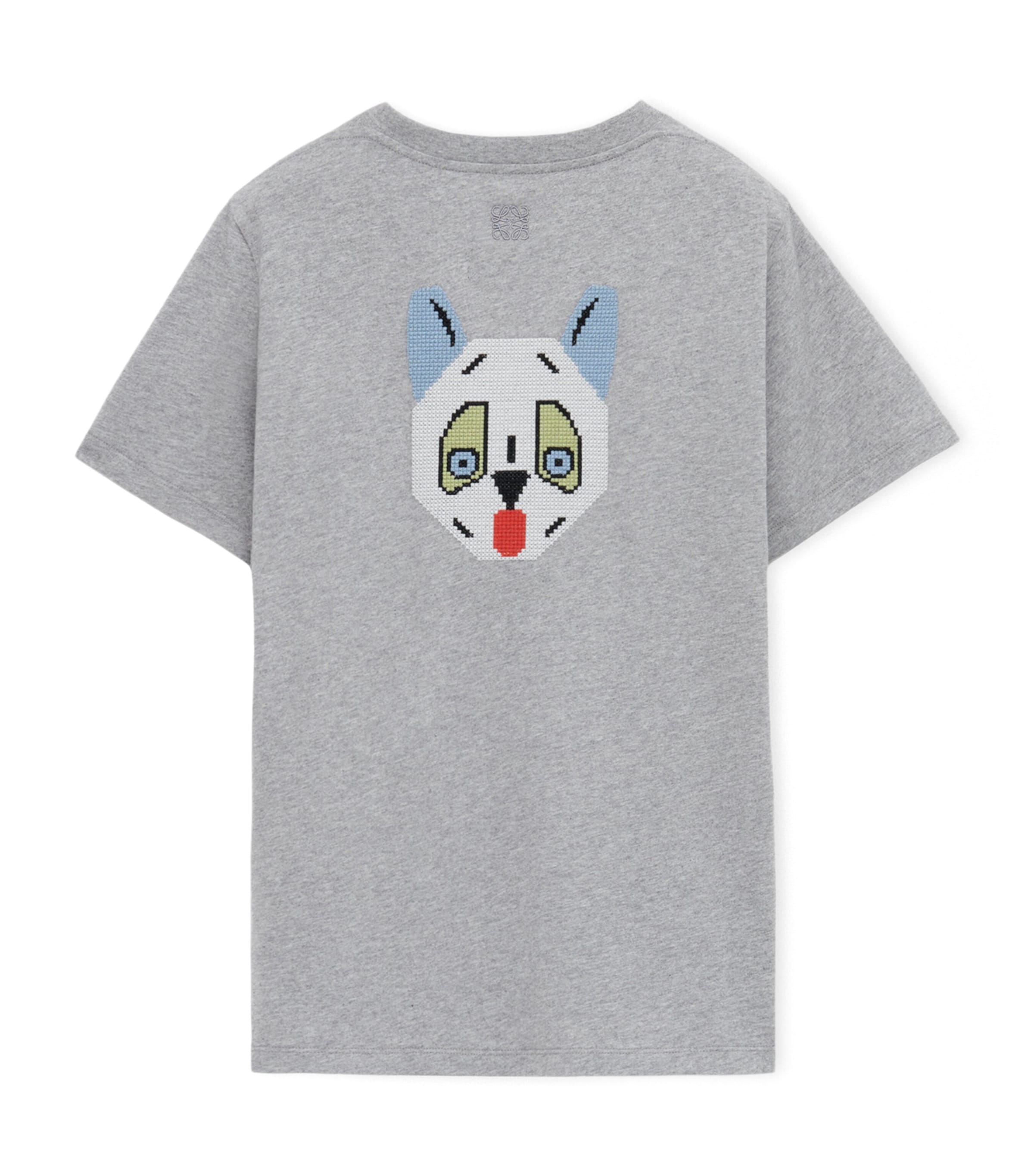 x Louis Wain Cotton Embroidered T-Shirt GREY MELANGE Image 5