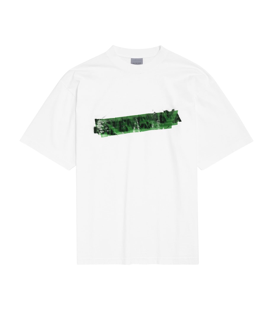 Balenciaga Mens Cotton Messy Spray T-Shirt Image 1