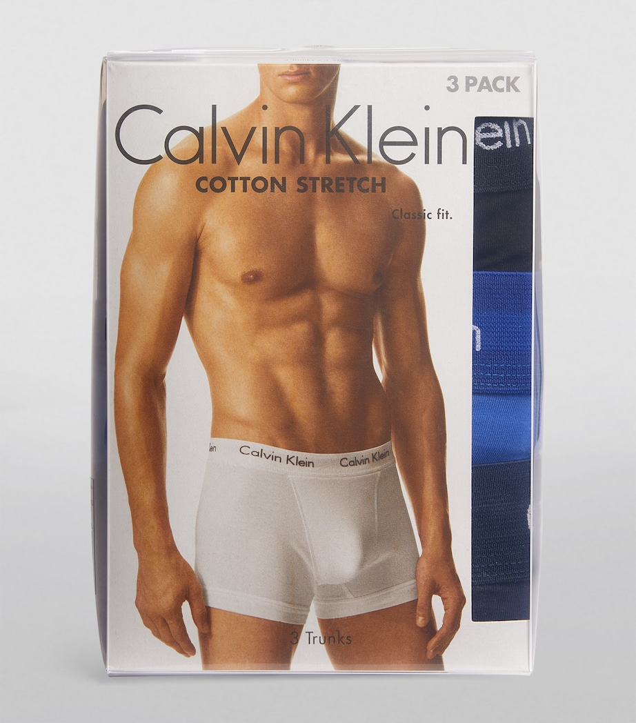 Cotton Trunks (Pack of 3) C-BLACK/BLU/BLU Image 4
