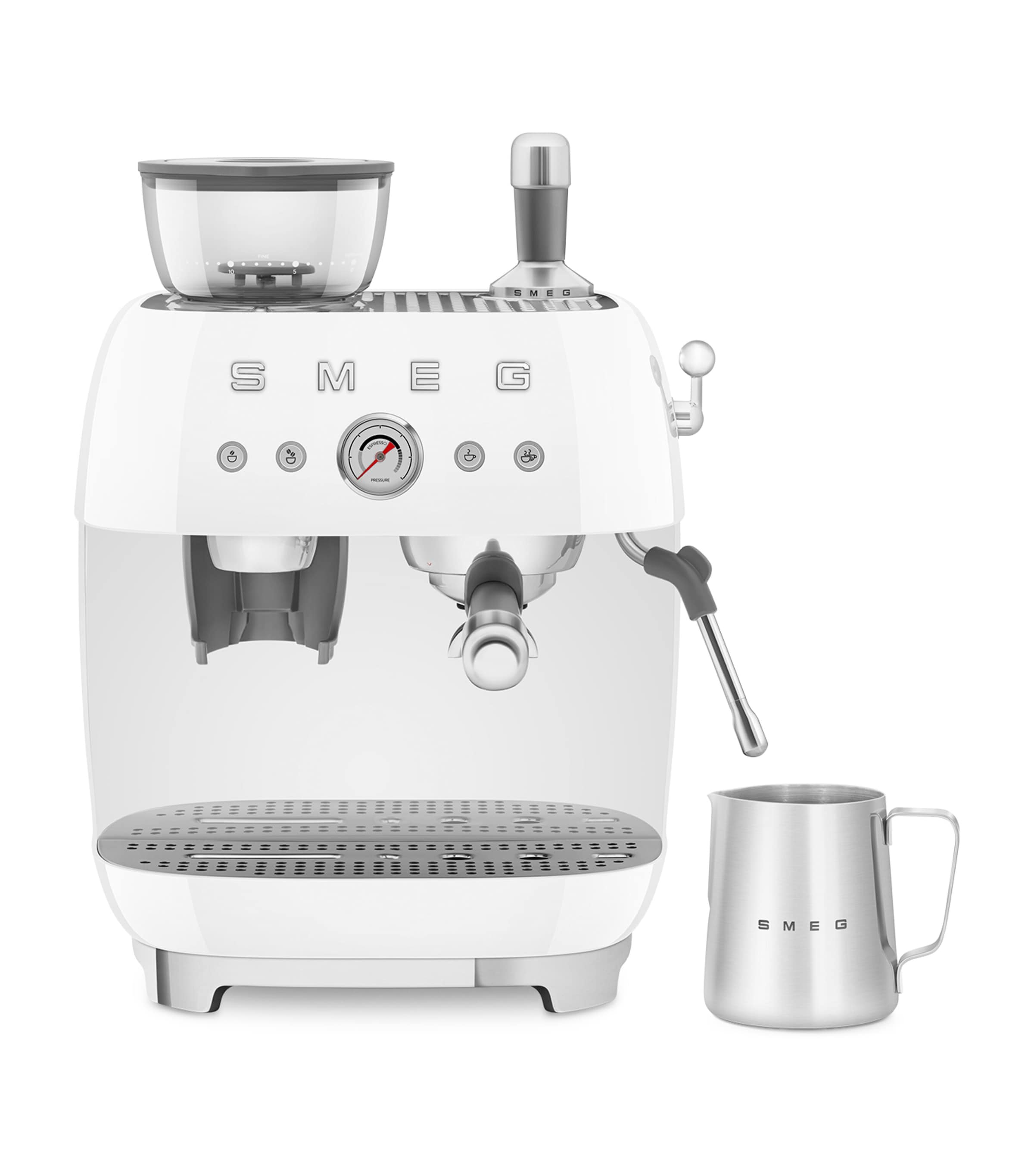 EGF03CRUK Espresso Coffee Machine with Grinder WHITE Image 8