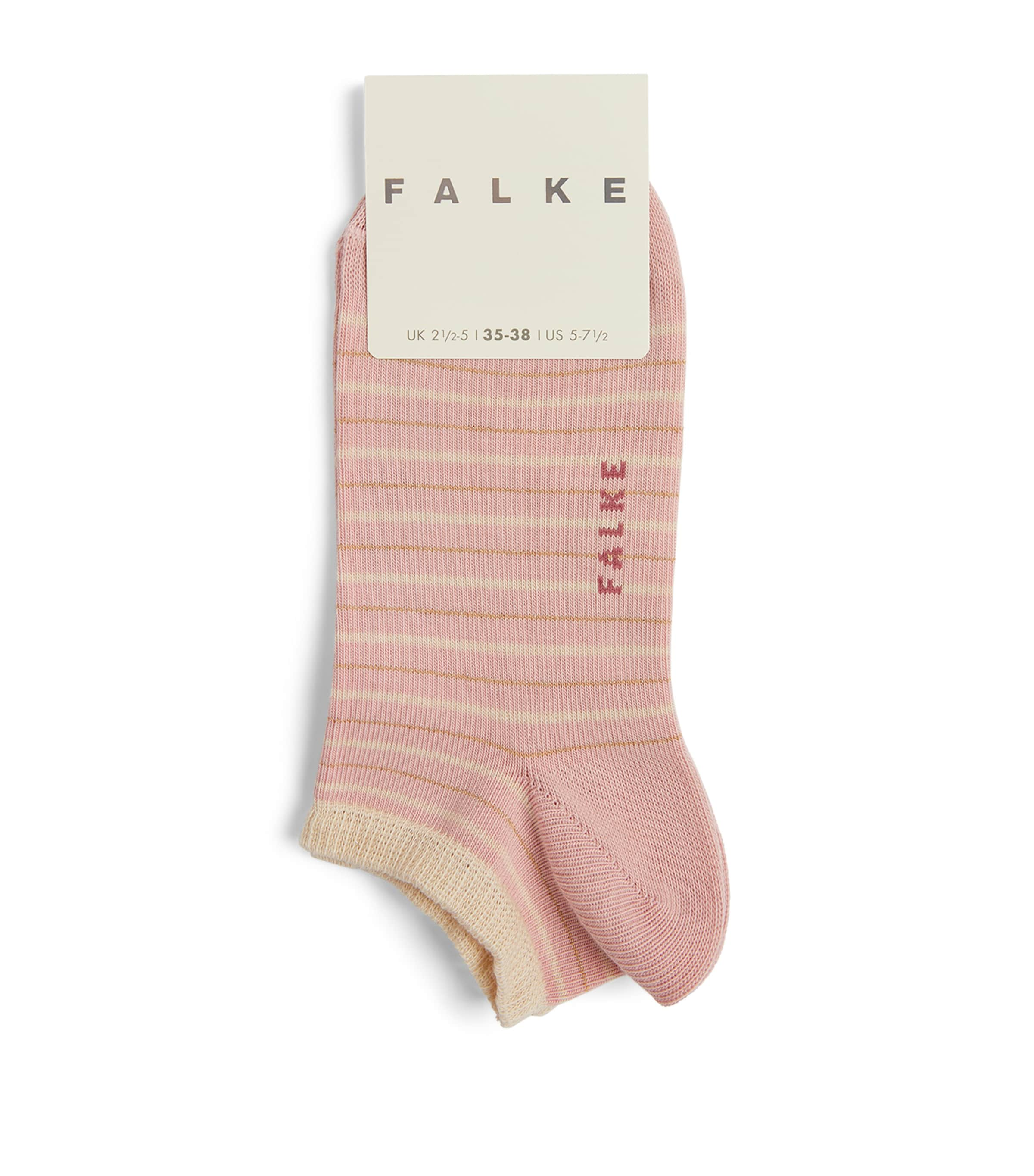 Shop Falke Glitter-embellished Striped Socks In Pink