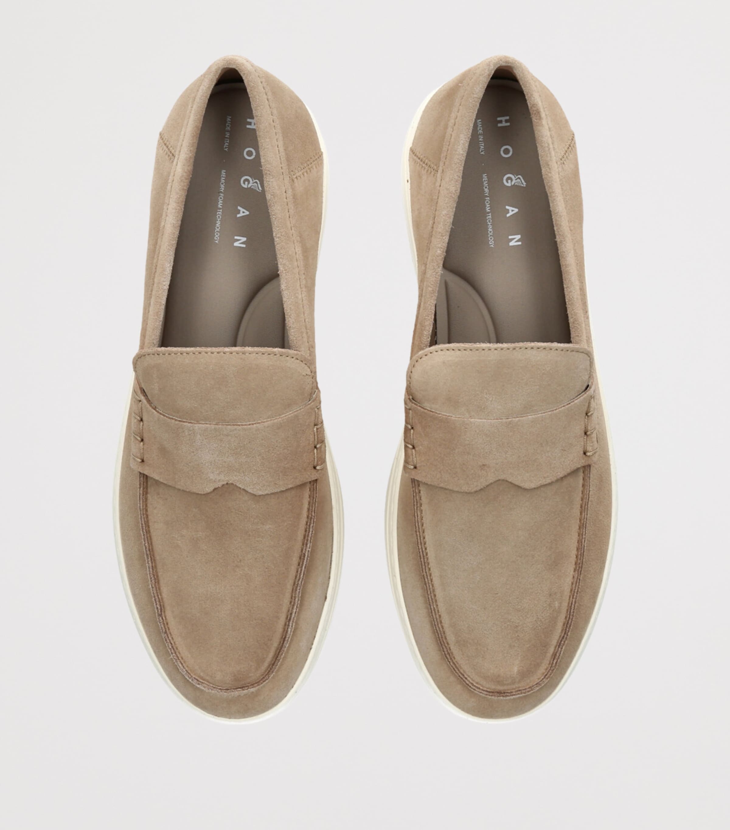 Hogan Suede H-TV Loafers Beige Image 4