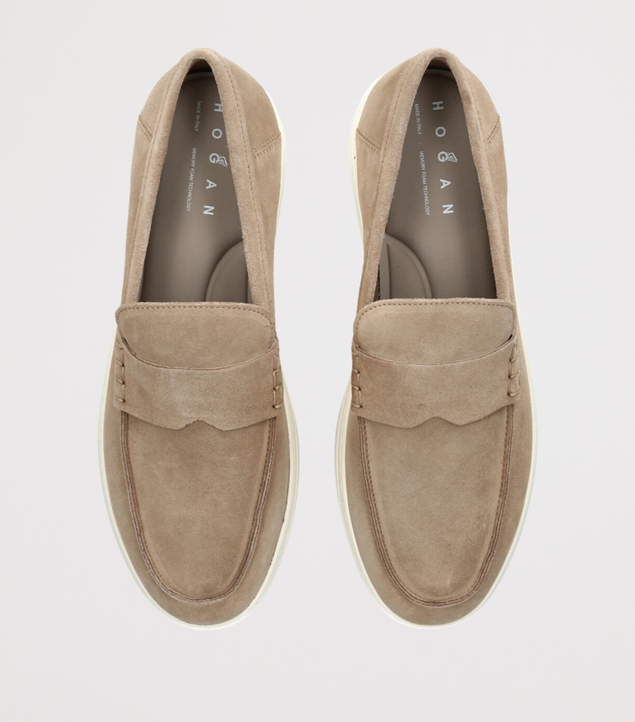 Hogan Suede H-TV Loafers Beige Image 4