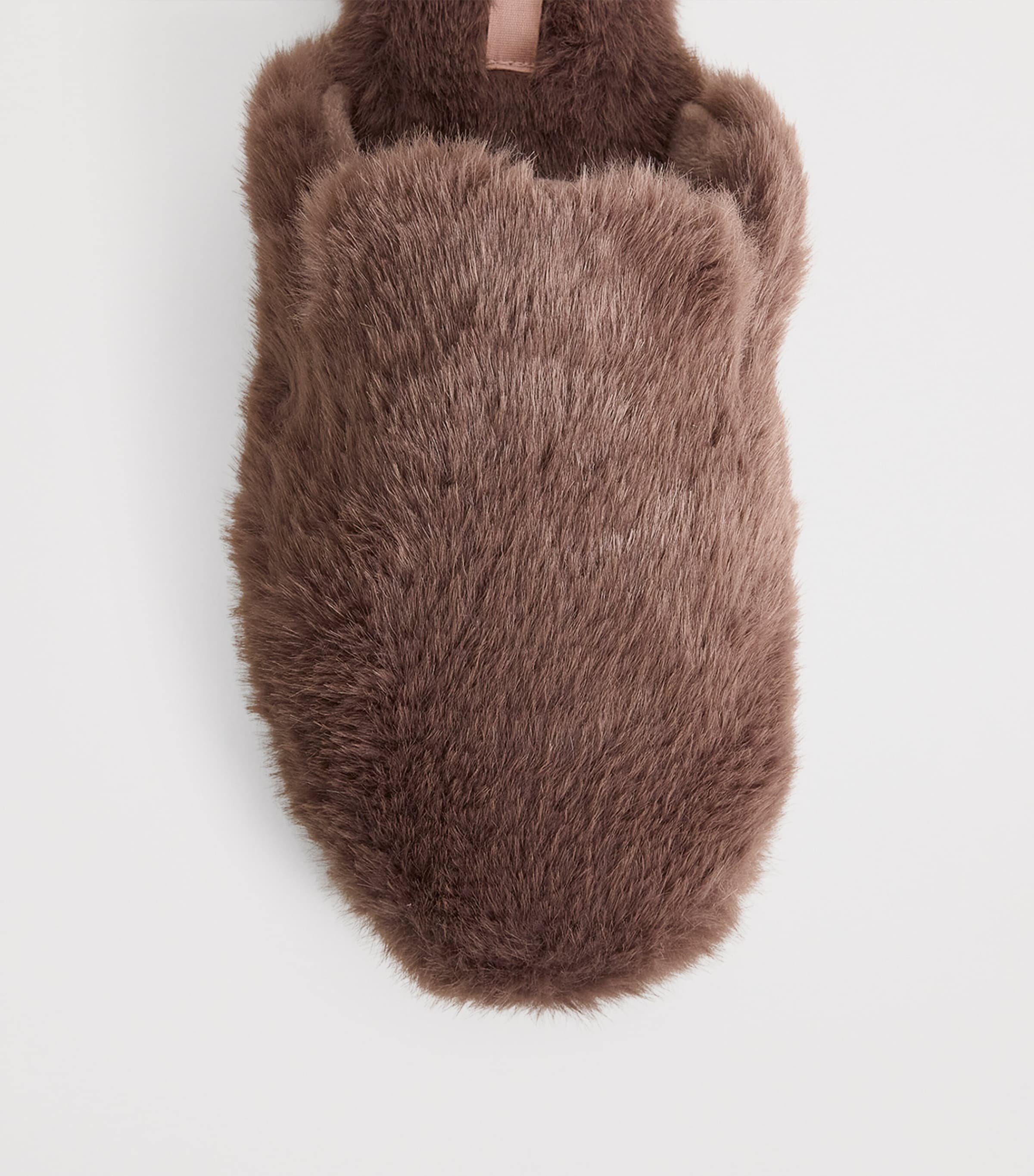 Faux Fur Slippers DEEP TAUPE Image 5