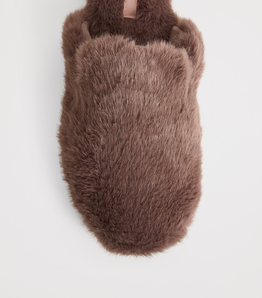 Faux Fur Slippers DEEP TAUPE Image 5