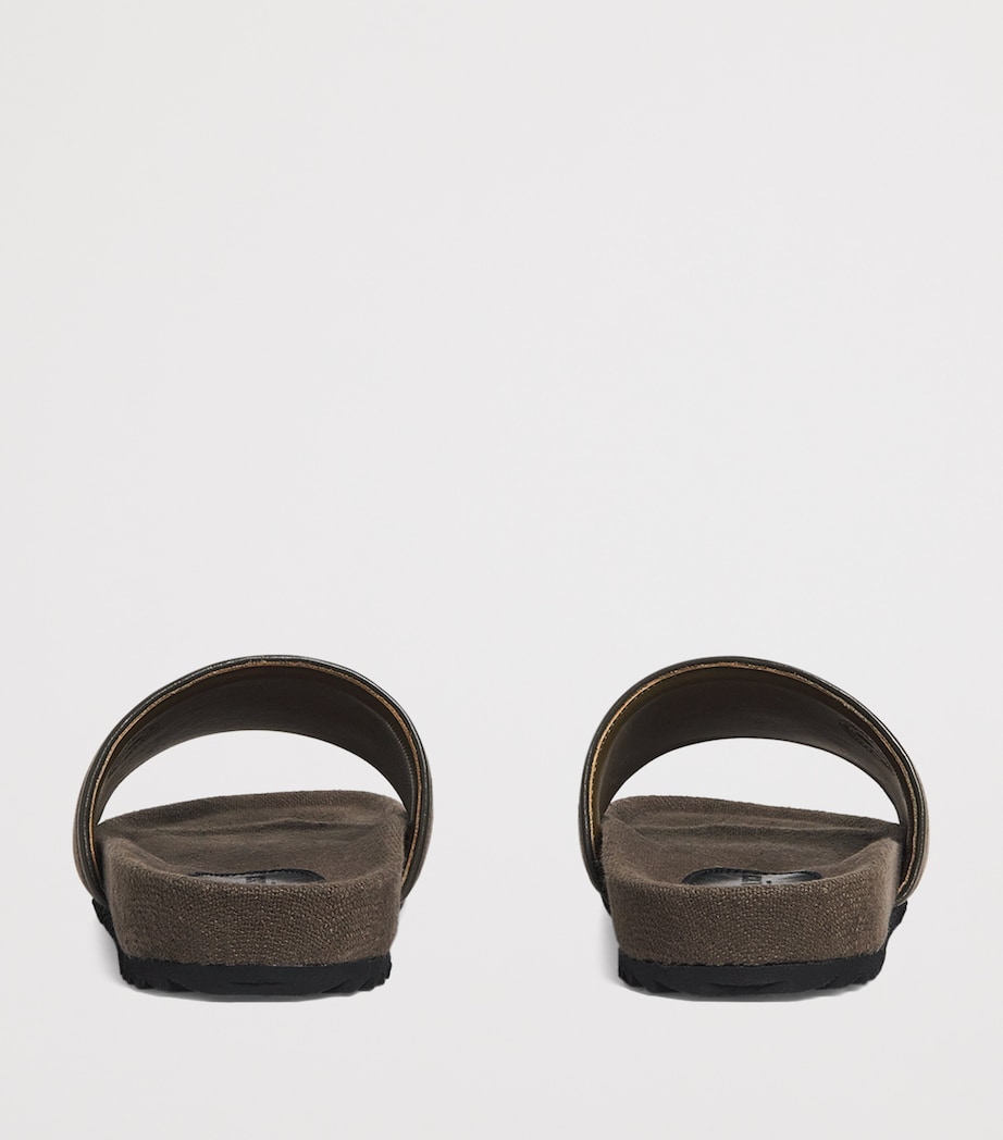 Linen Renato Slides 842-DARK OLIVE Image 4