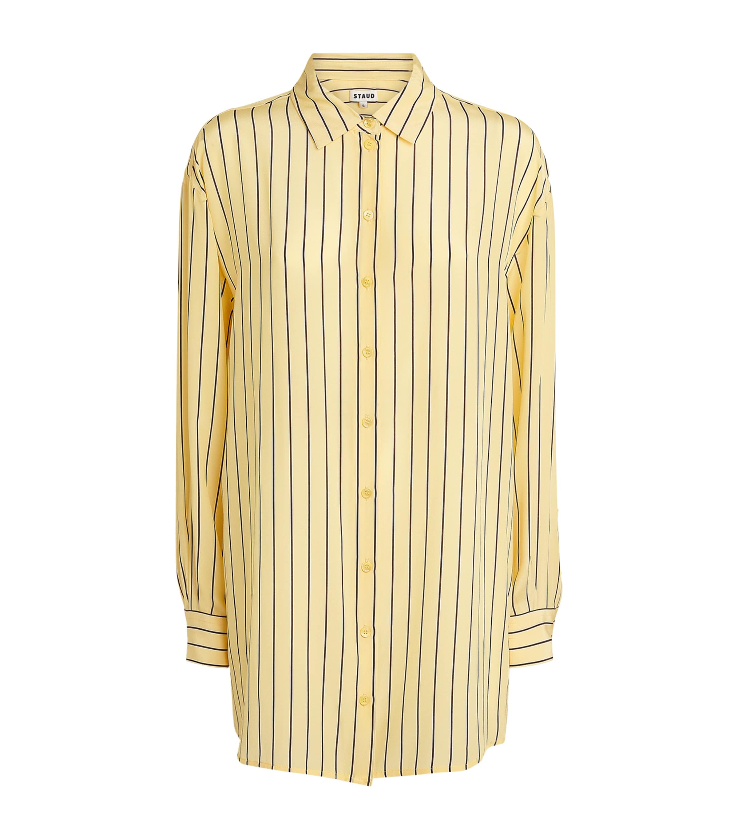 STAUD Womens Silk Stripe Nolan Shirt Mons Monday Image 1