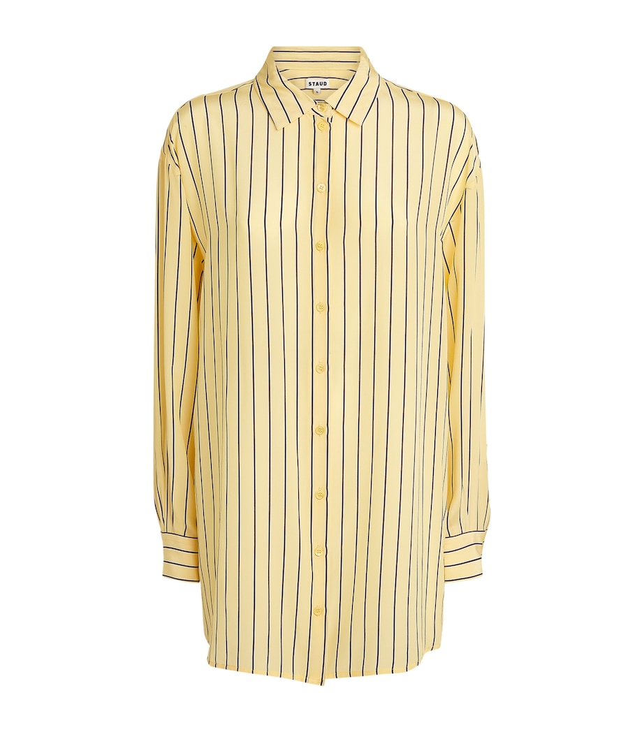 STAUD Womens Silk Stripe Nolan Shirt Mons Monday Image 1